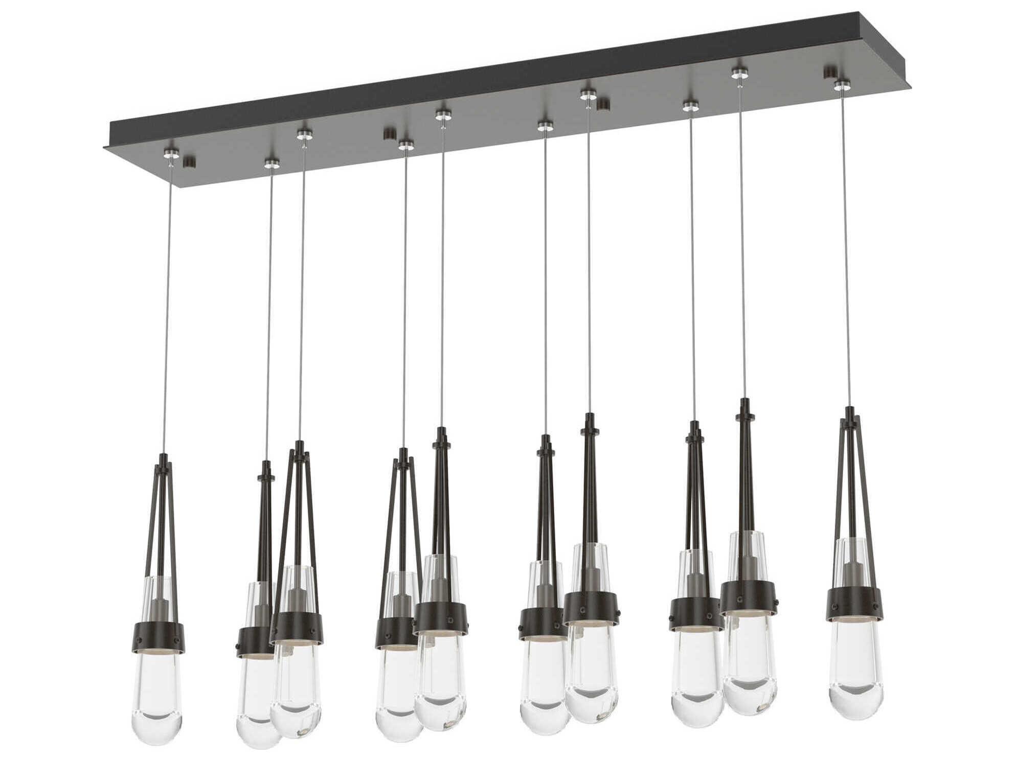 Hubbardton Forge Link 10-Light Glass Linear Island Pendant