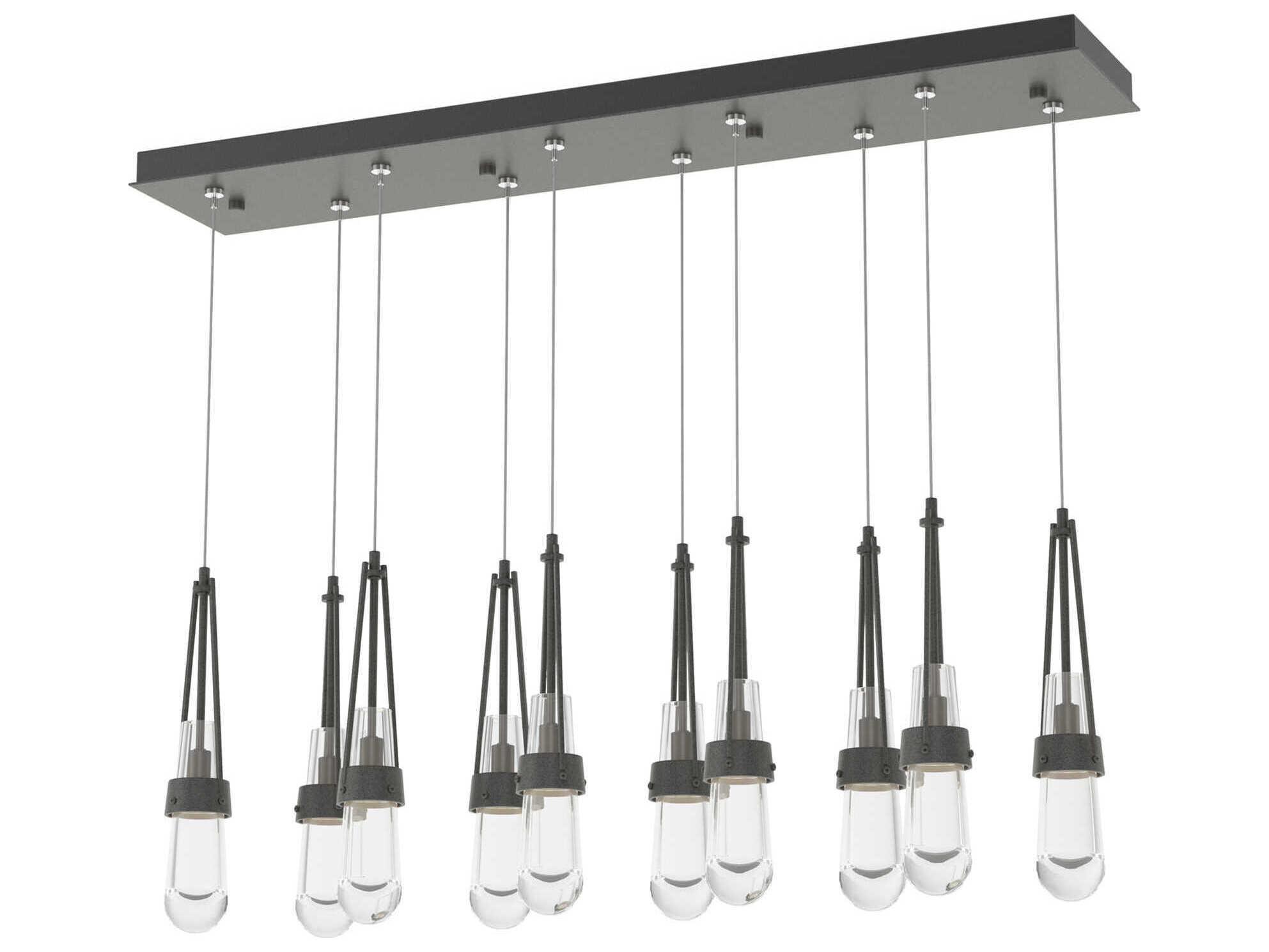 Hubbardton Forge Link 10-Light Glass Linear Island Pendant