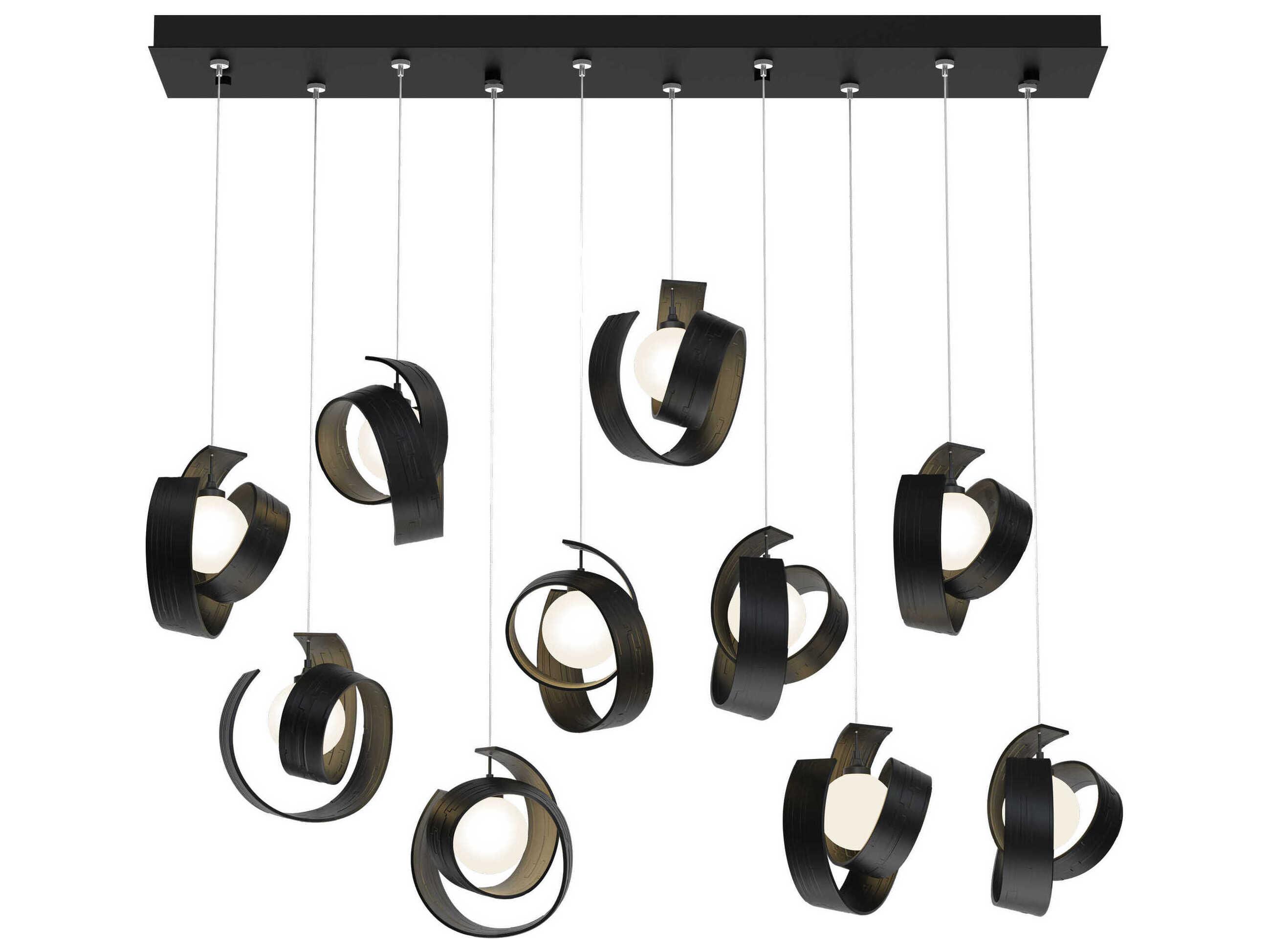 Hubbardton Forge Riza 10-Light Glass LED Linear Island Pendant