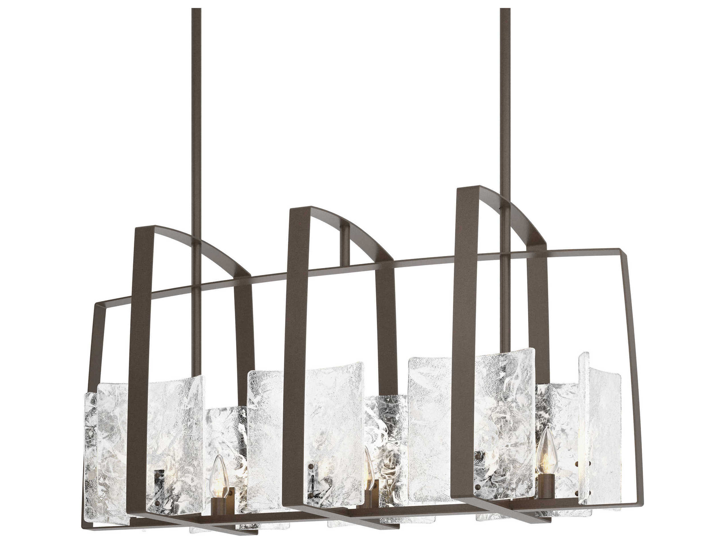 Hubbardton Forge Arc 8-Light Glass Linear Island Pendant