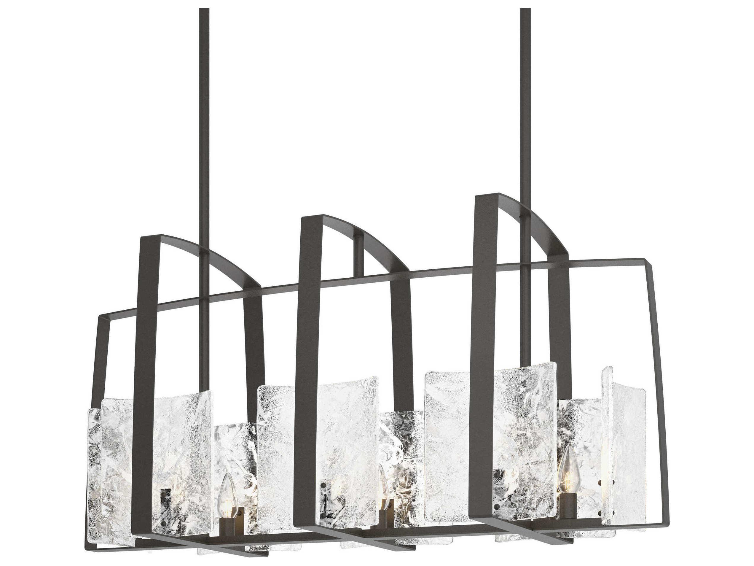 Hubbardton Forge Arc 8-Light Glass Linear Island Pendant