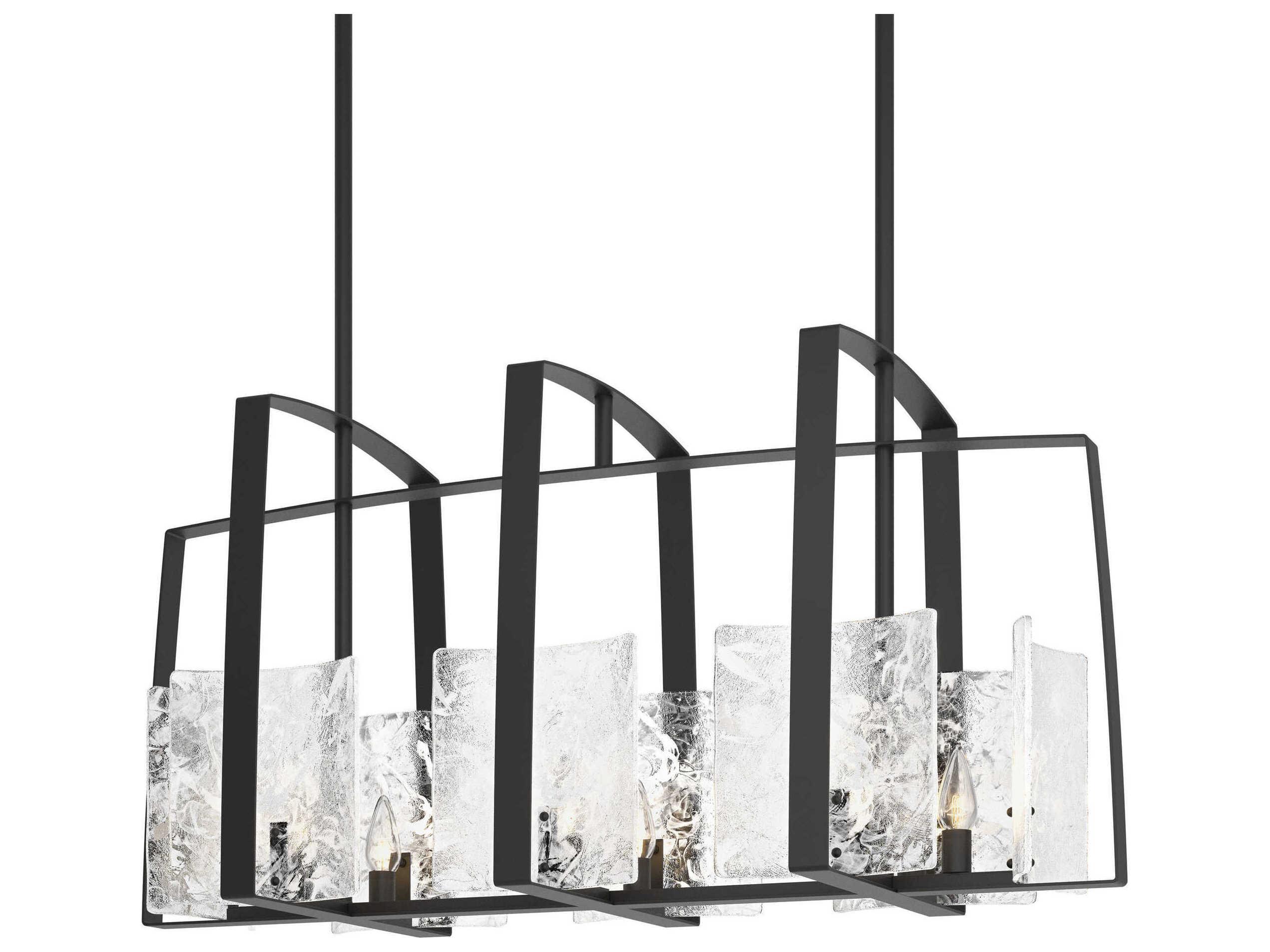 Hubbardton Forge Arc 8-Light Glass Linear Island Pendant