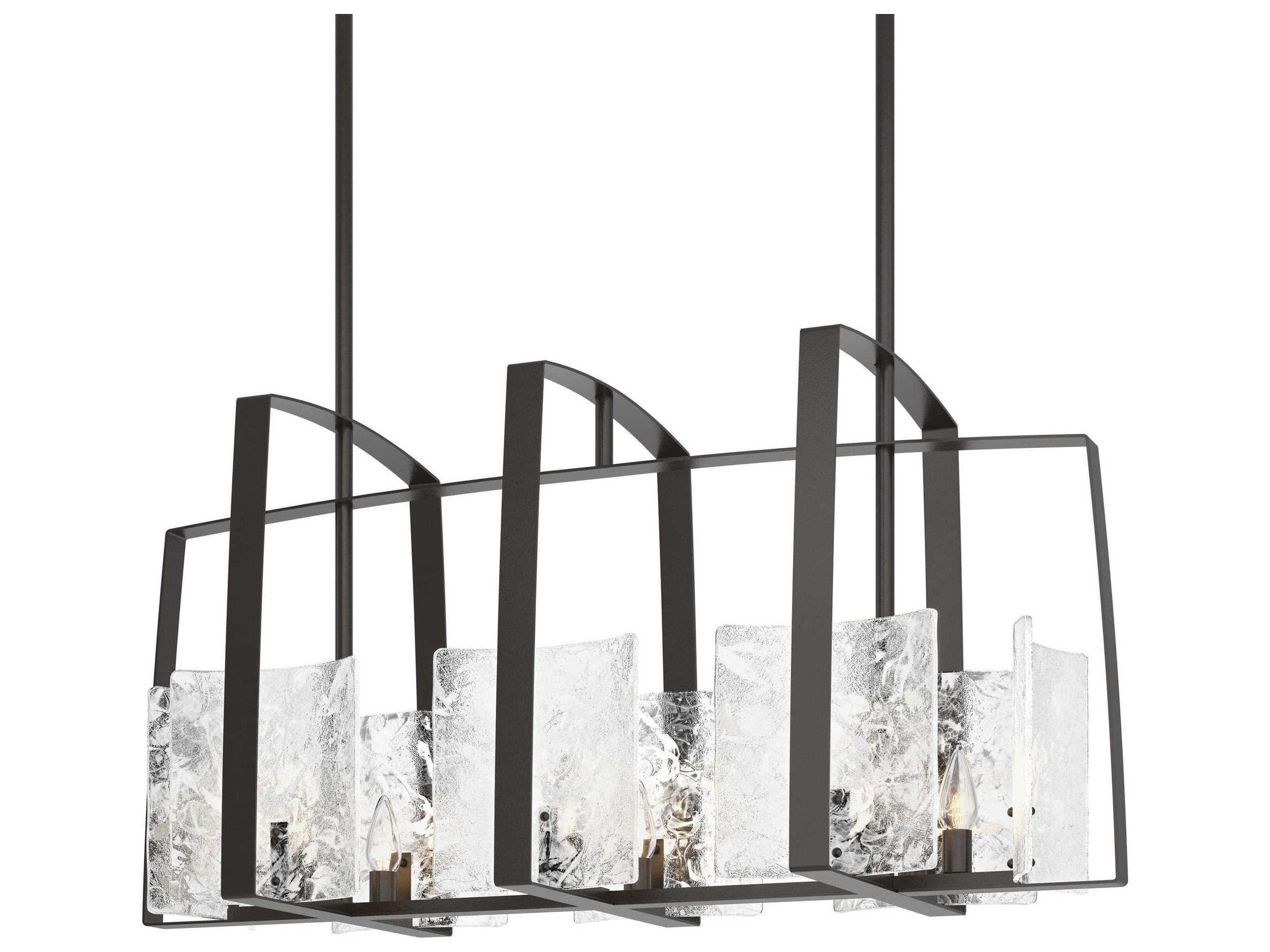 Hubbardton Forge Arc 8-Light Glass Linear Island Pendant