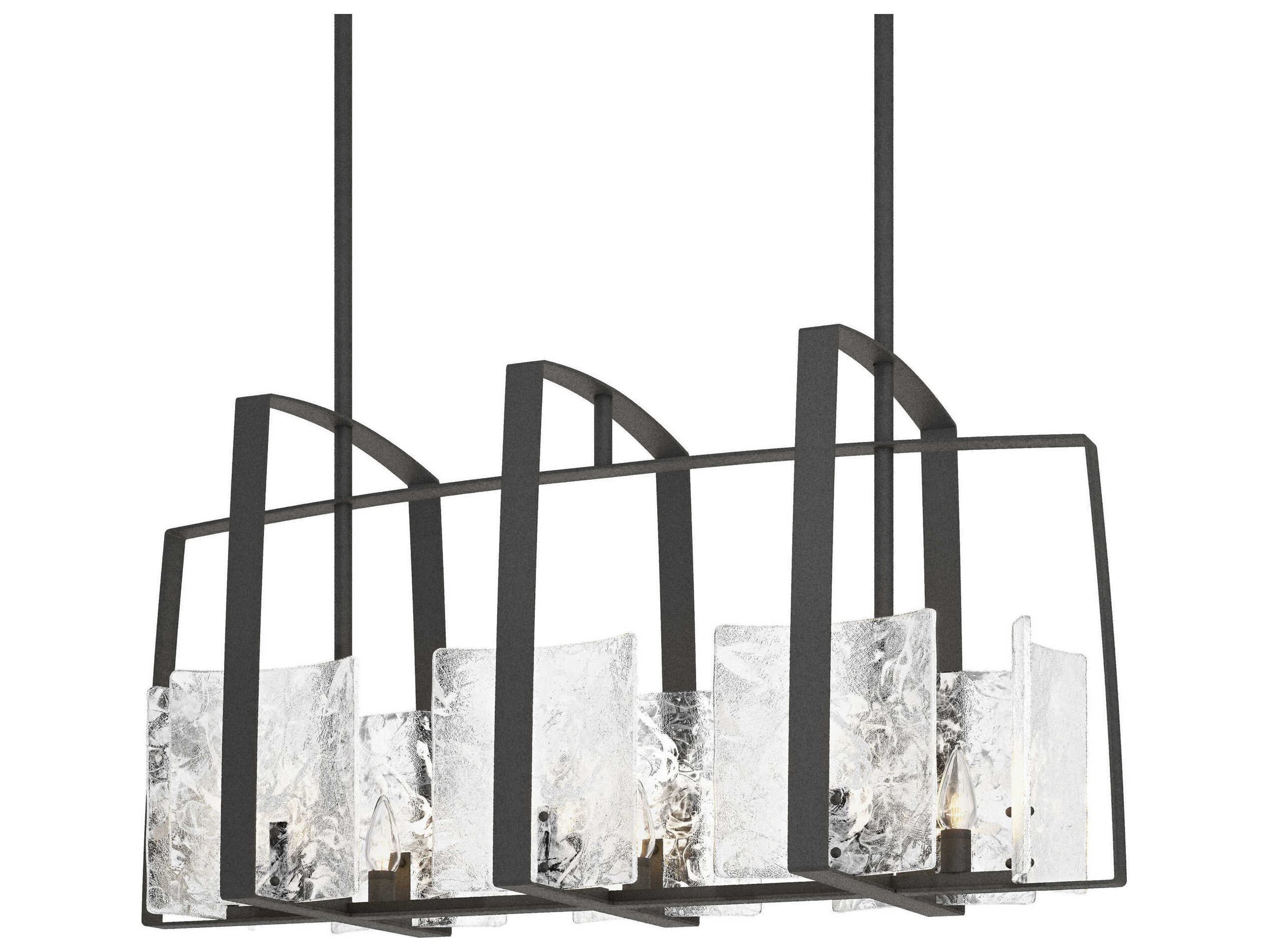 Hubbardton Forge Arc 8-Light Glass Linear Island Pendant