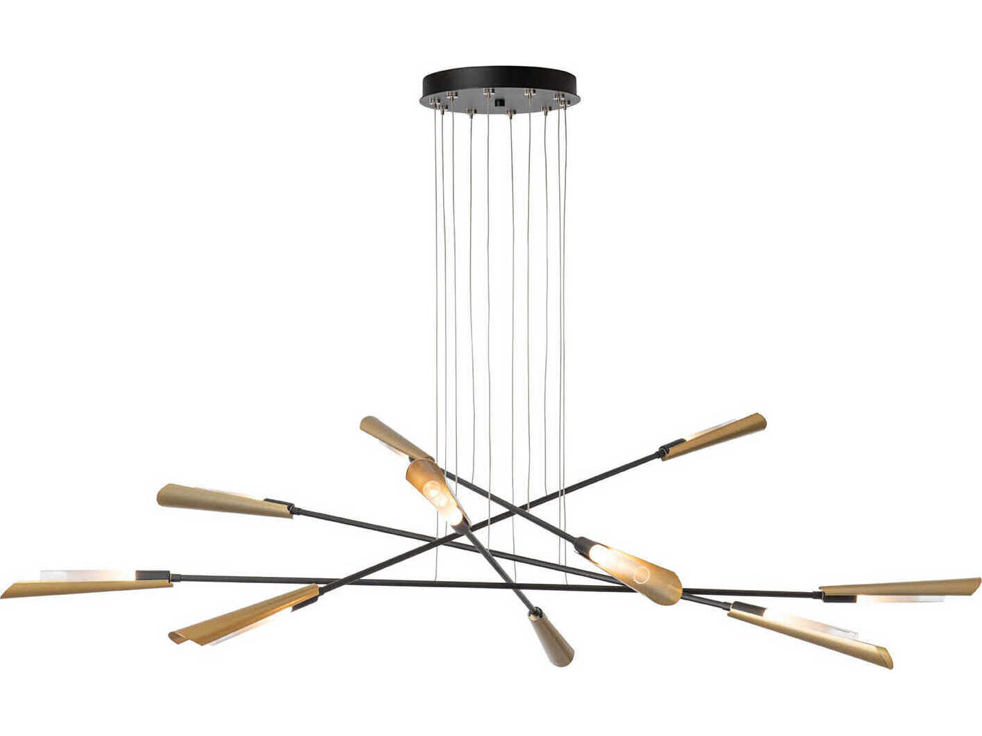 Hubbardton Forge Flight 10-Light Linear Pendant