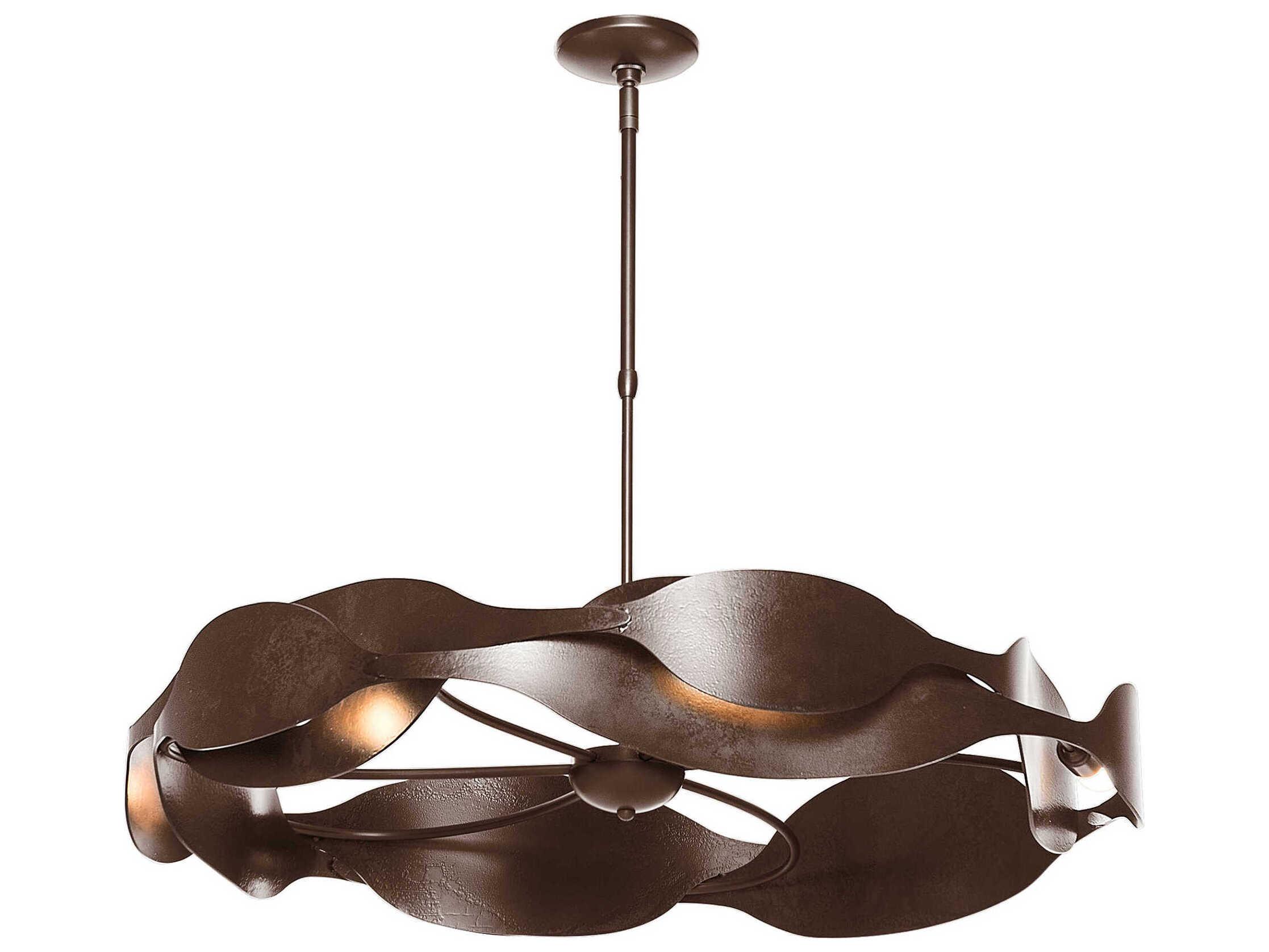 Hubbardton Forge Waves 6-Light Geometric Round Pendant