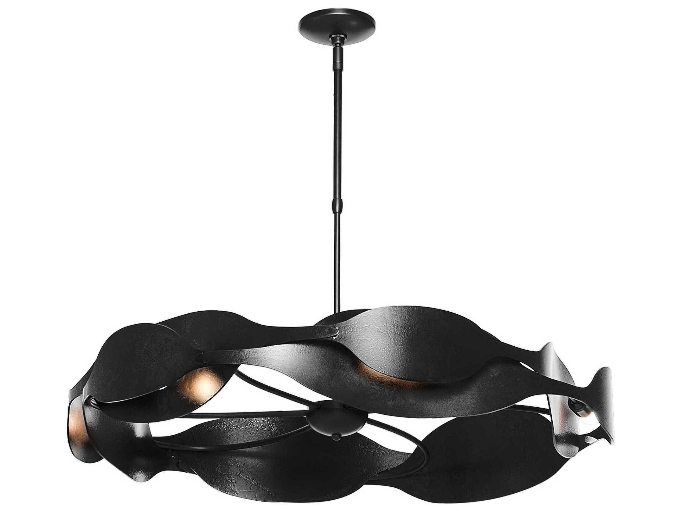 Hubbardton Forge Waves 6-Light Geometric Round Pendant