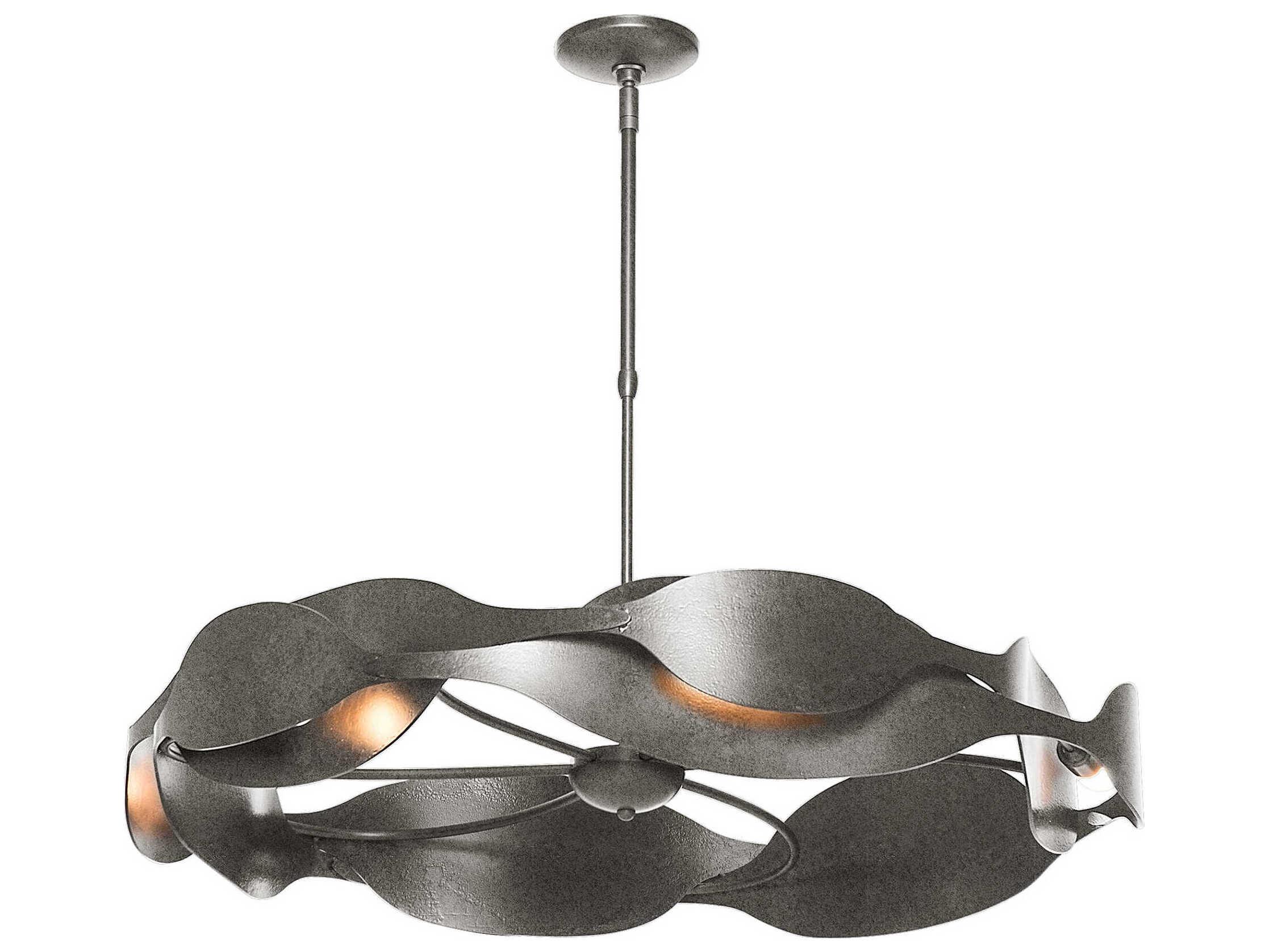 Hubbardton Forge Waves 6-Light Geometric Round Pendant