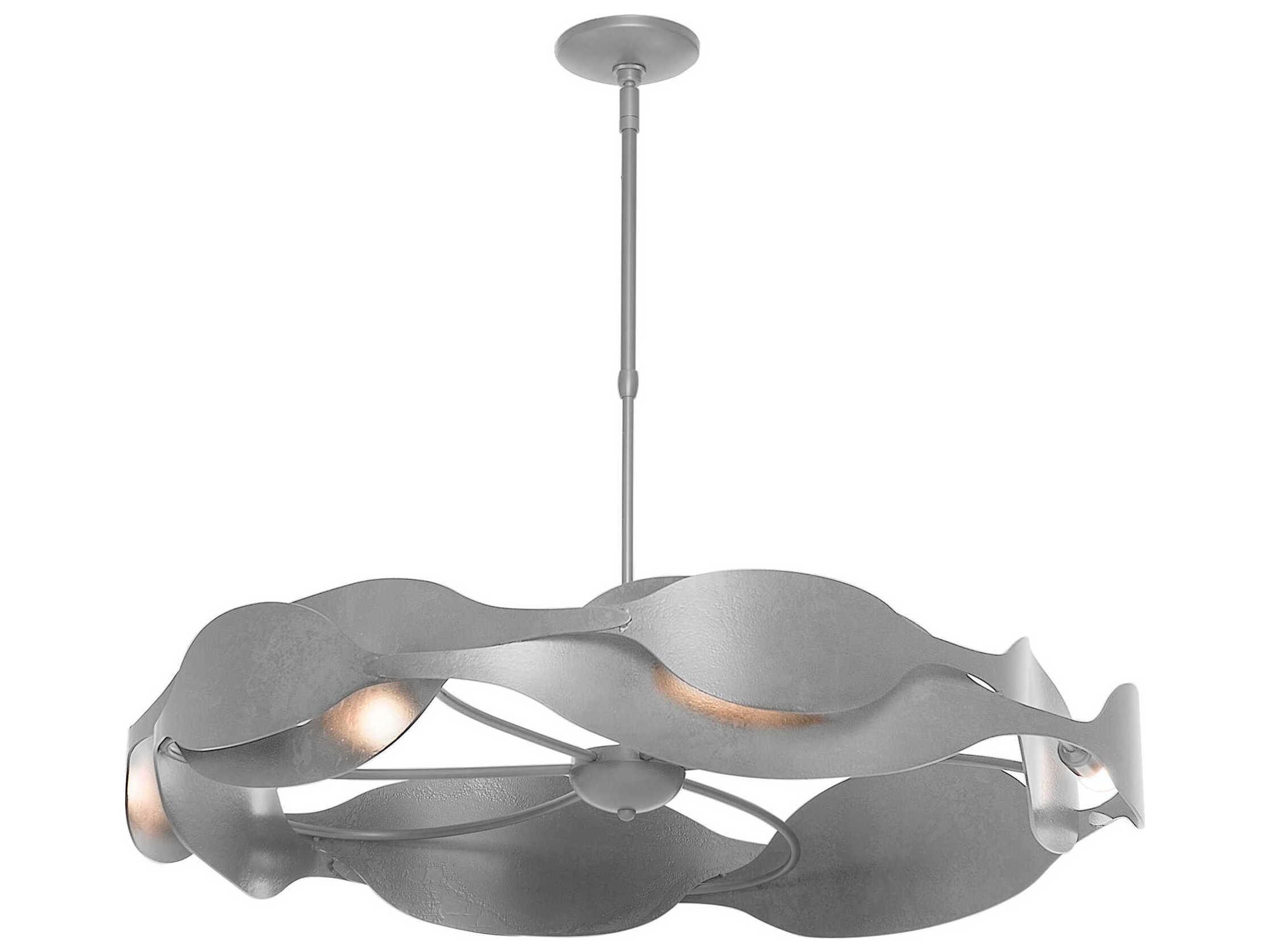 Hubbardton Forge Waves 6-Light Geometric Round Pendant