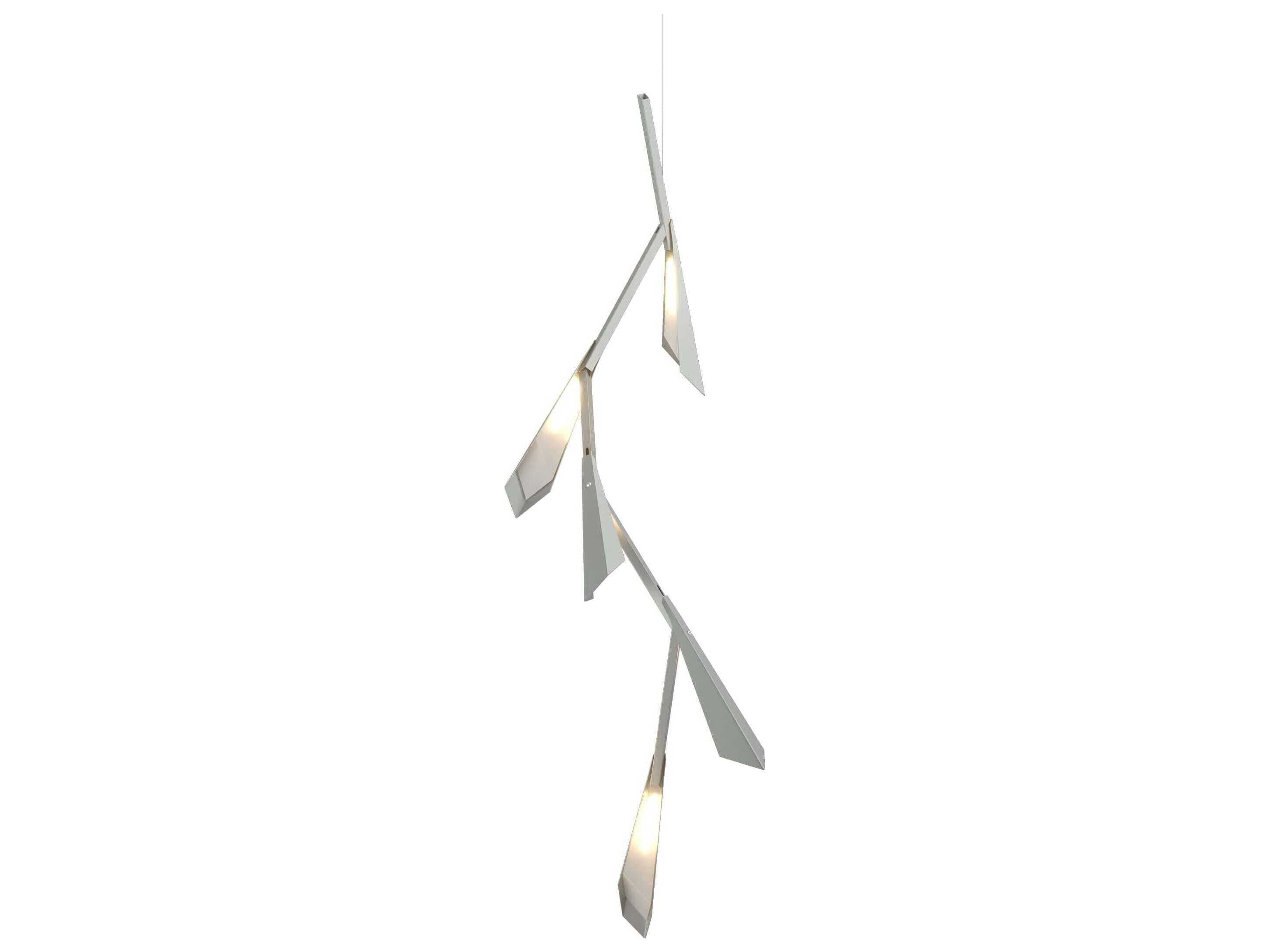 Hubbardton Forge Quill 1-Light Brass LED Geometric Linear Pendant