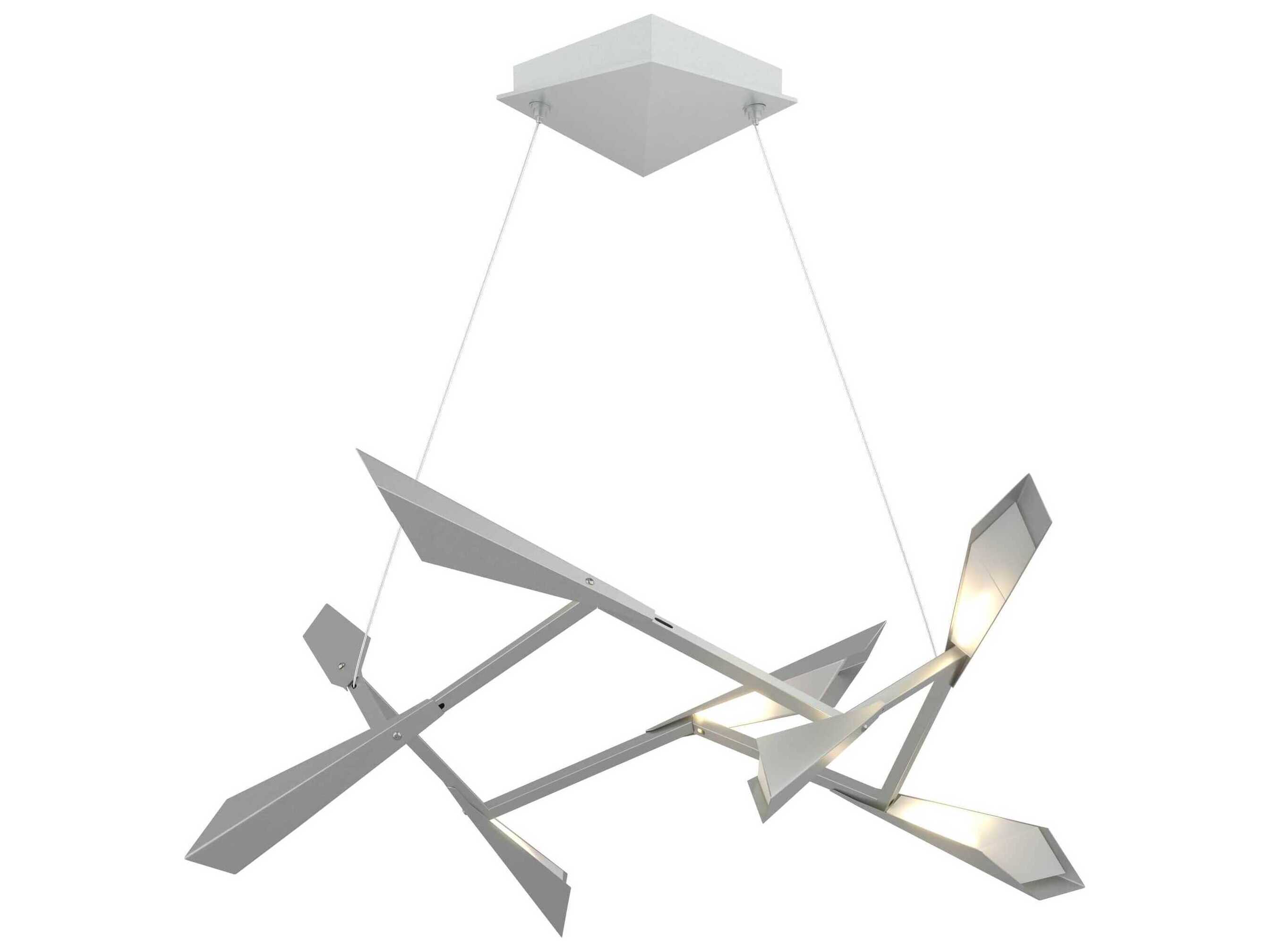 Hubbardton Forge Quill 1-Light Brass LED Geometric Linear Pendant