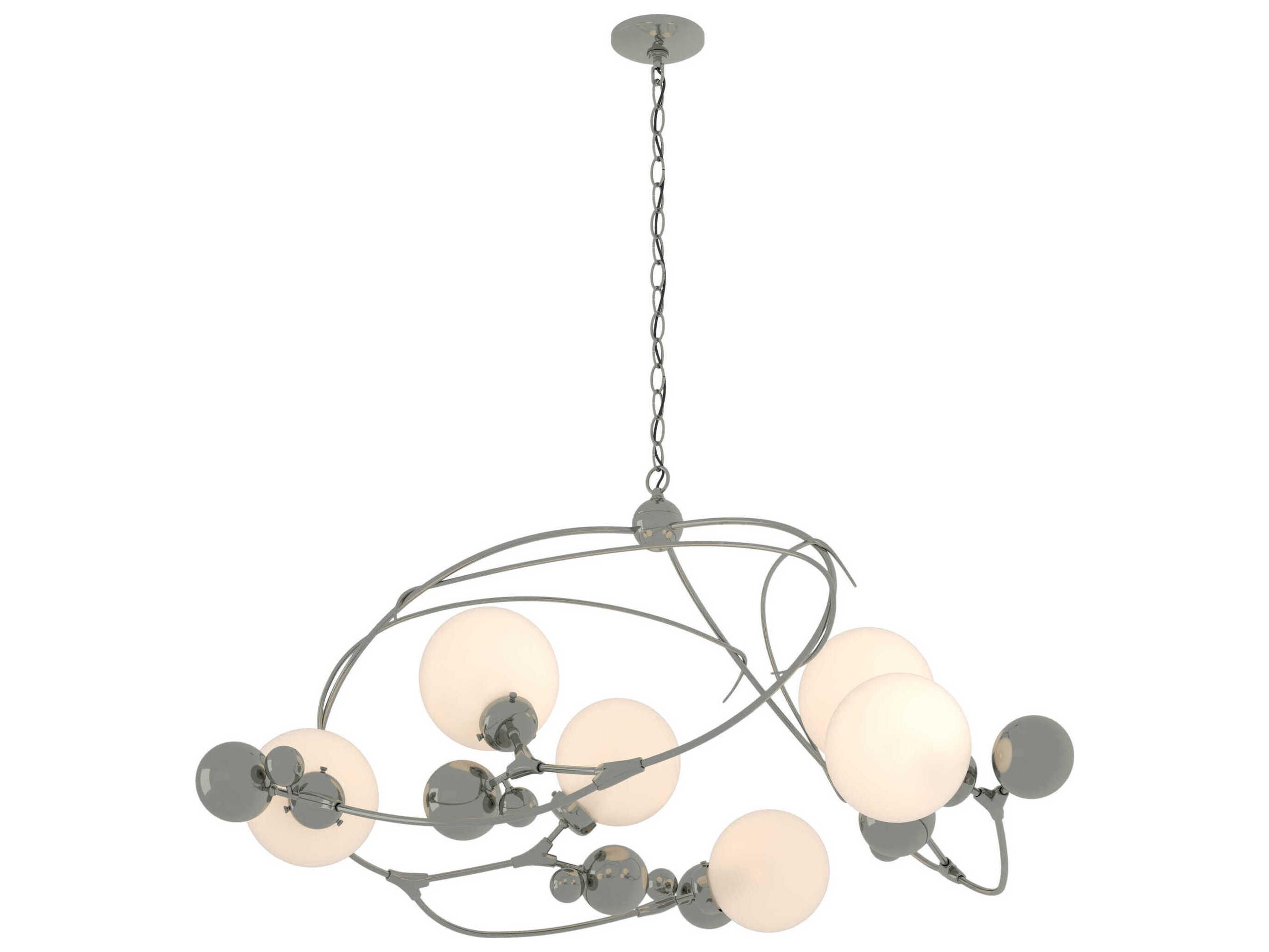 Hubbardton Forge Sprig 6-Light Glass Globe Linear Pendant