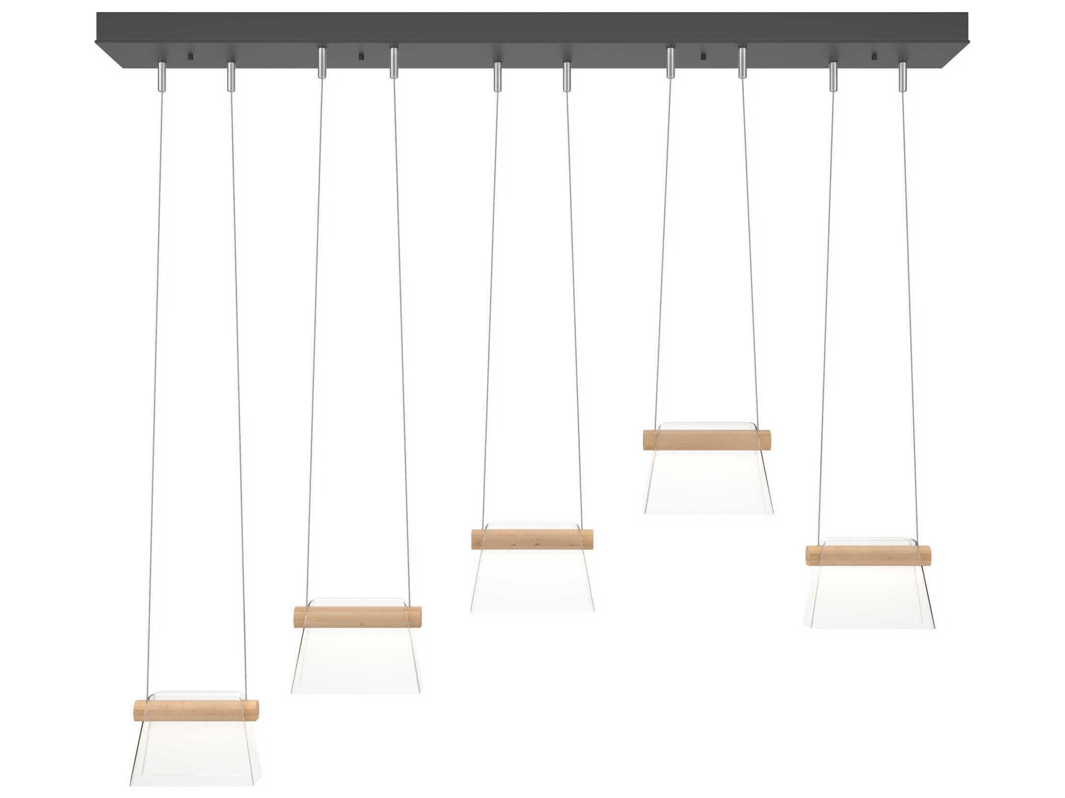 Hubbardton Forge Cowbell 1-Light Glass LED Linear Tiered Island Pendant