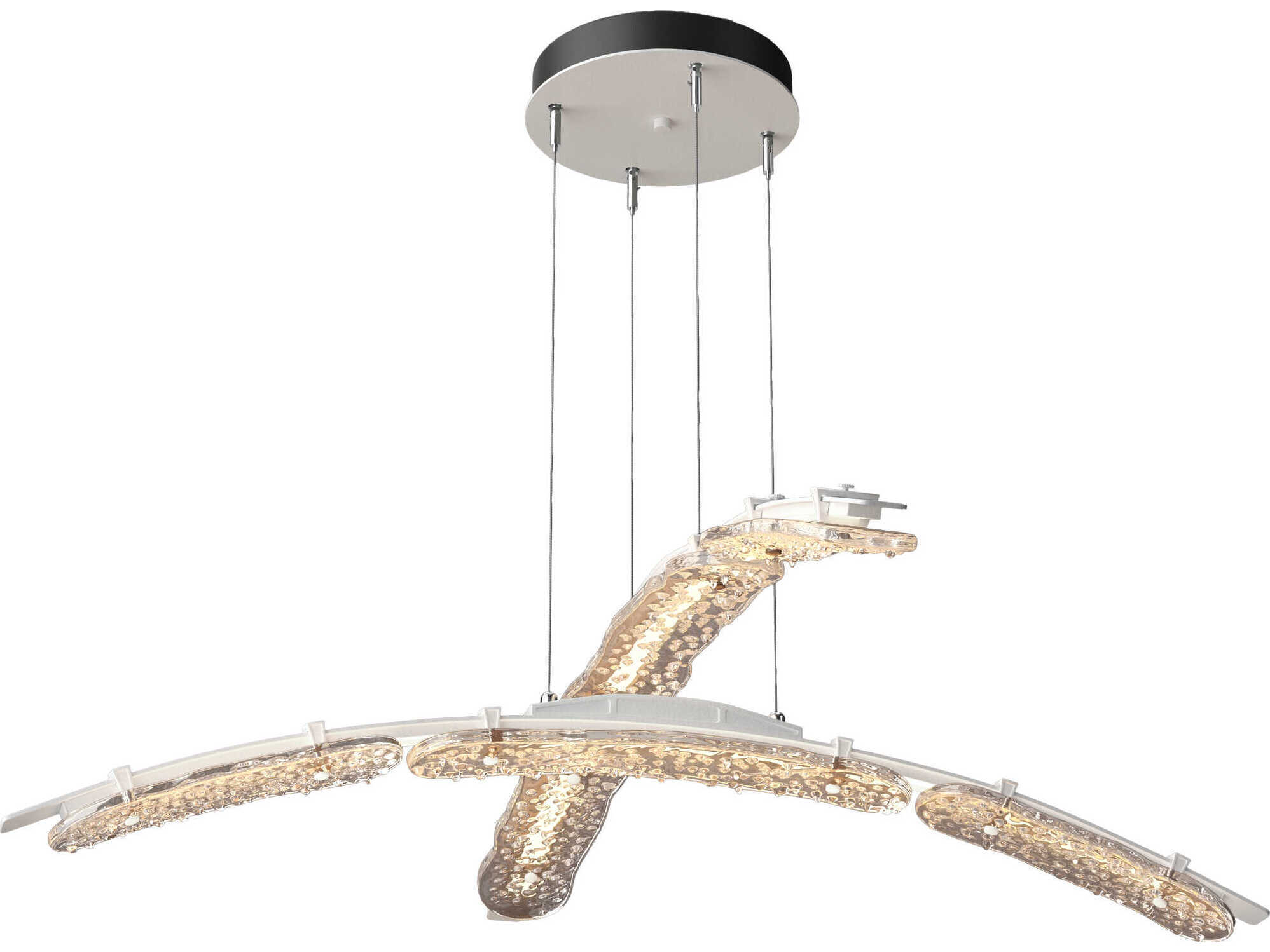 Hubbardton Forge Glissade 2-Light Glass LED Linear Pendant