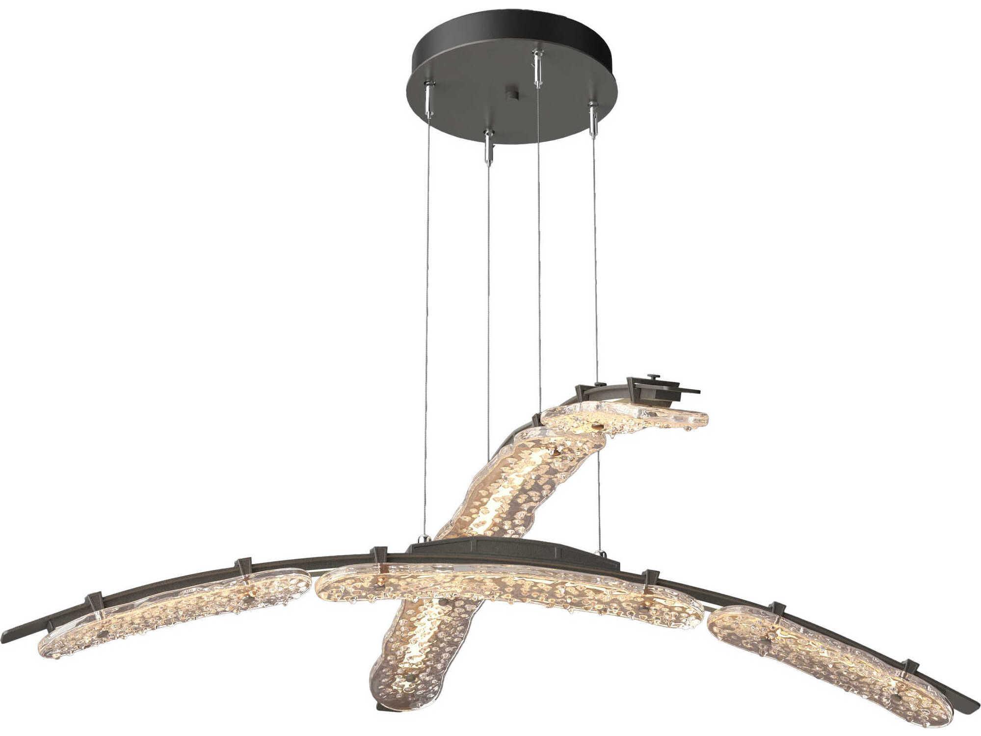 Hubbardton Forge Glissade 2-Light Glass LED Linear Pendant