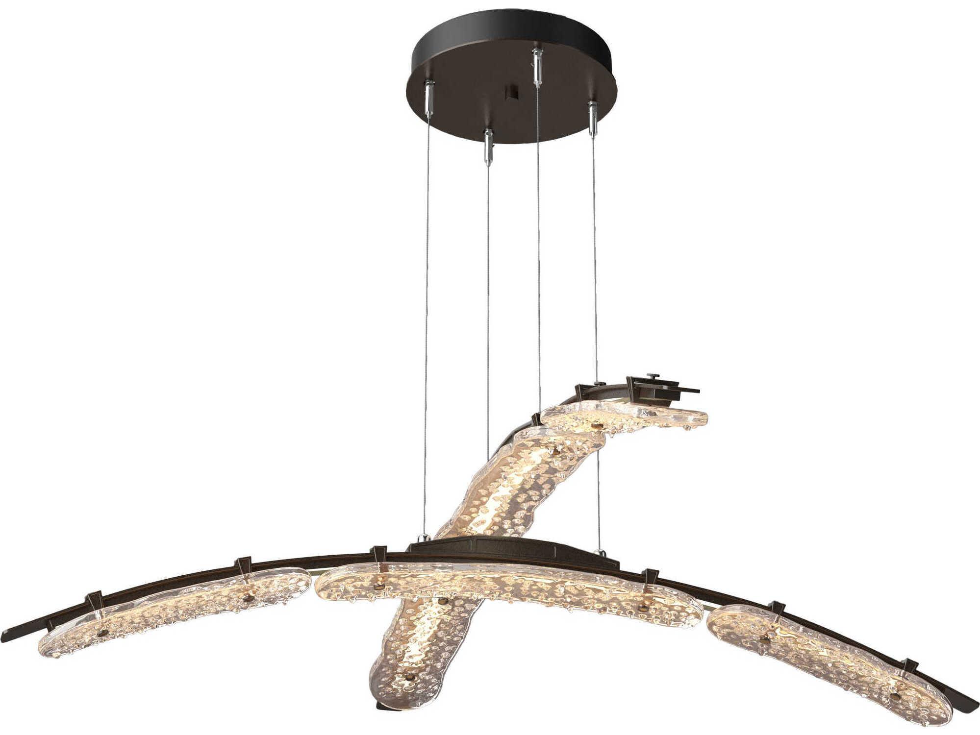 Hubbardton Forge Glissade 2-Light Glass LED Linear Pendant