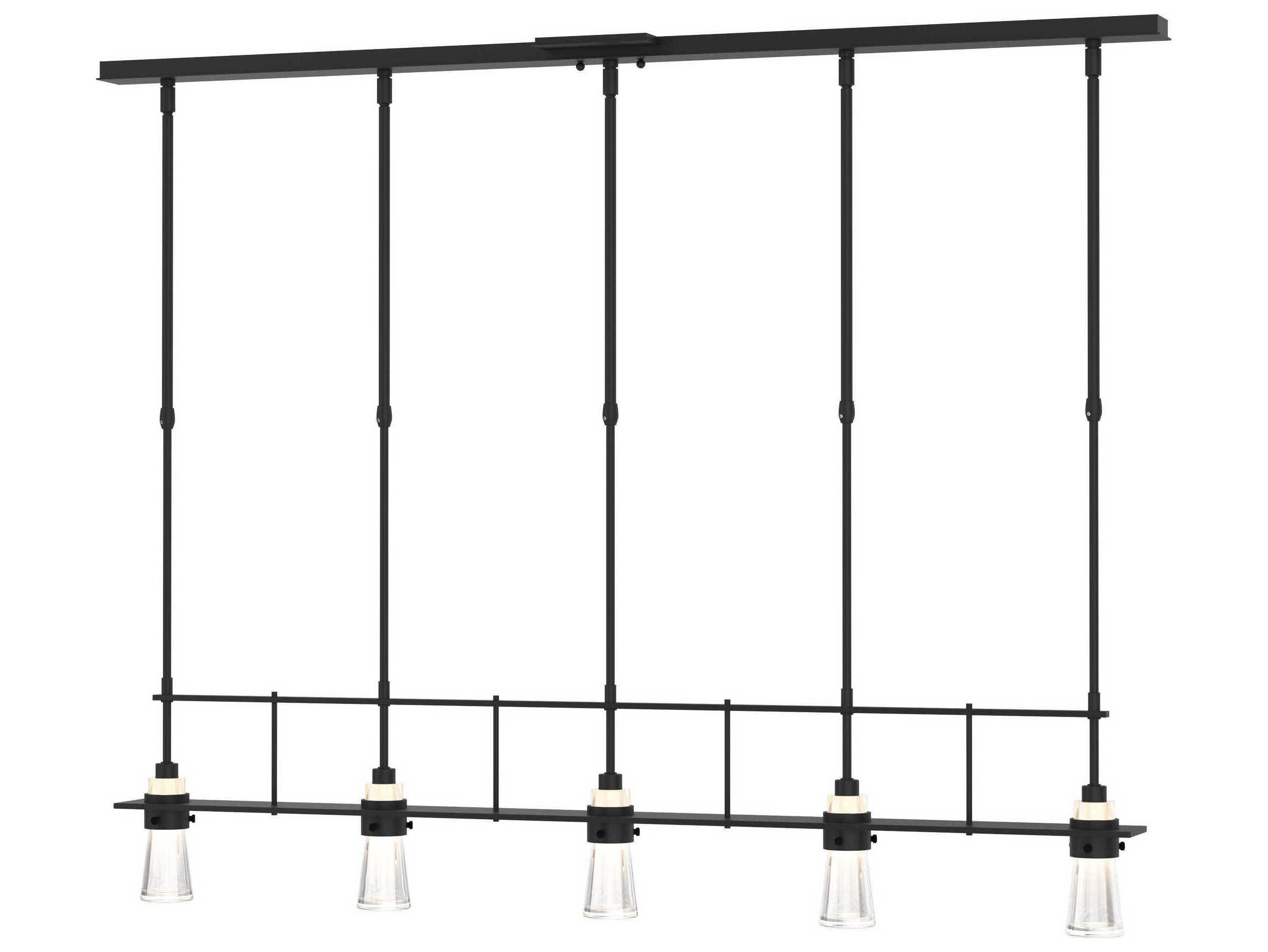 Hubbardton Forge Erlenmeyer 5-Light Glass Linear Island Pendant