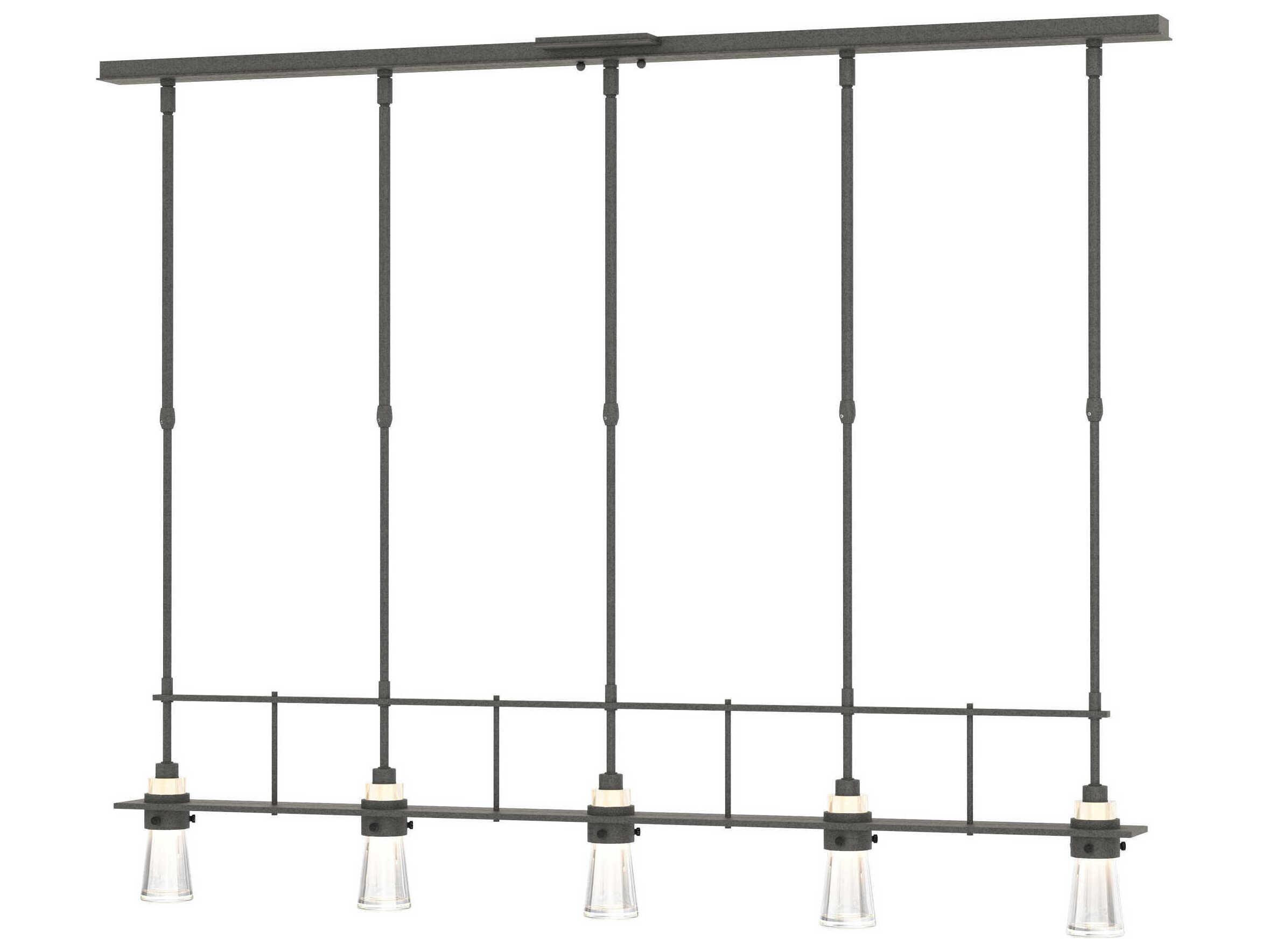 Hubbardton Forge Erlenmeyer 5-Light Glass Linear Island Pendant