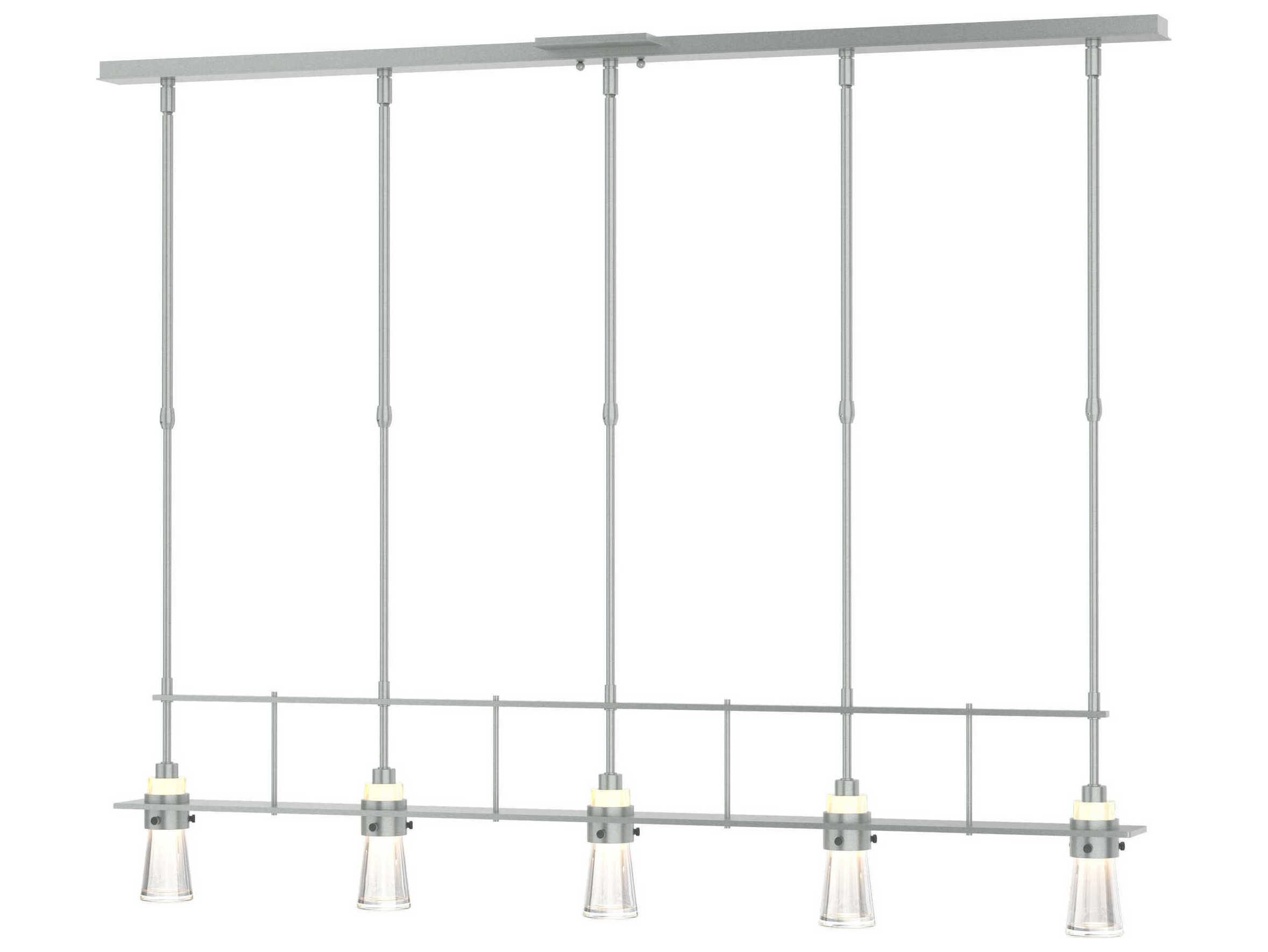 Hubbardton Forge Erlenmeyer 5-Light Glass Linear Island Pendant