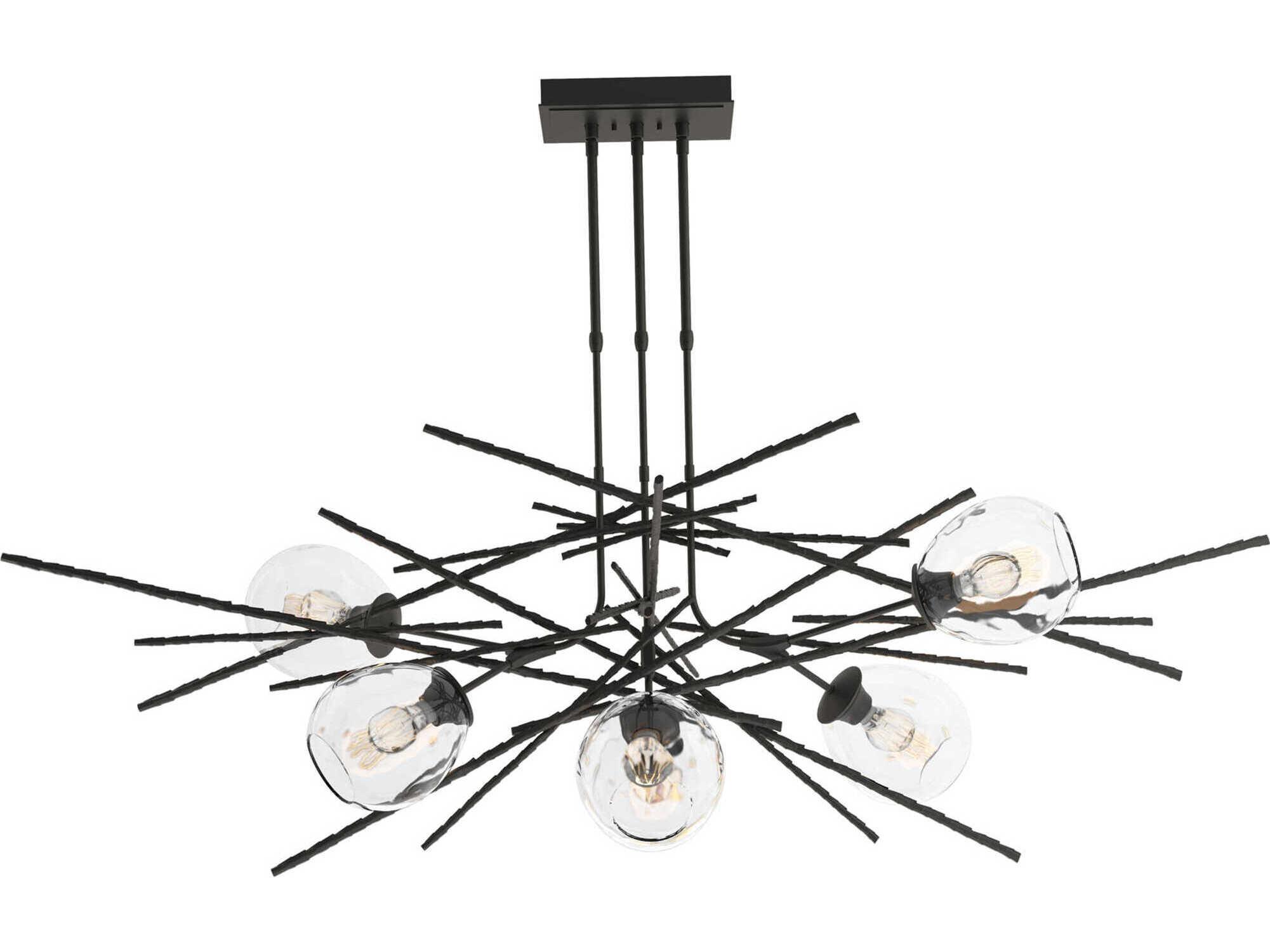 Hubbardton Forge Griffin 6-Light Glass Bell Sputnik Island Pendant