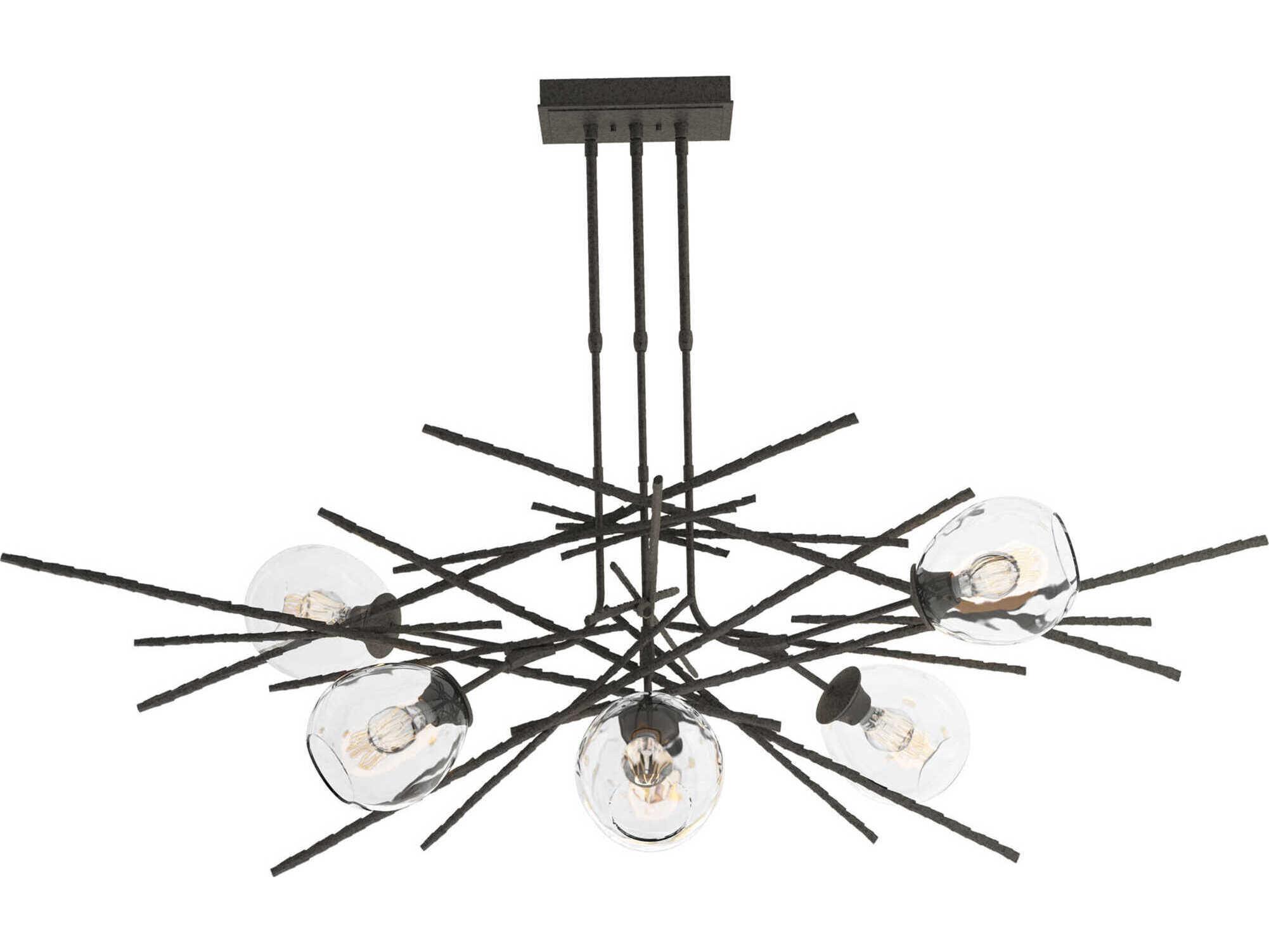 Hubbardton Forge Griffin 6-Light Glass Bell Sputnik Island Pendant