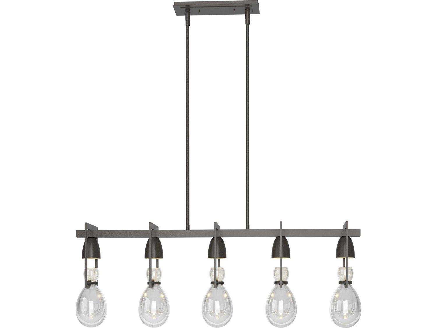 Hubbardton Forge Apothecary 5-Light Clear Glass Linear Island Pendant