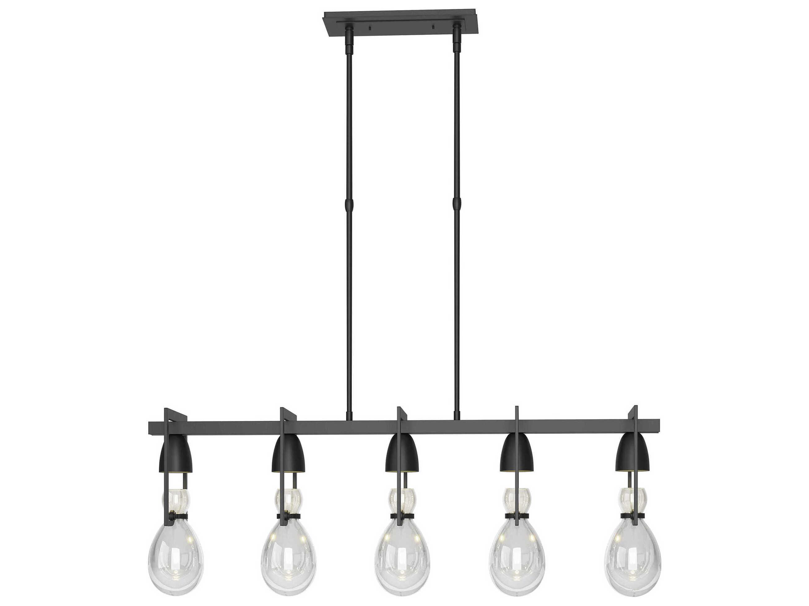 Hubbardton Forge Apothecary 5-Light Clear Glass Linear Island Pendant