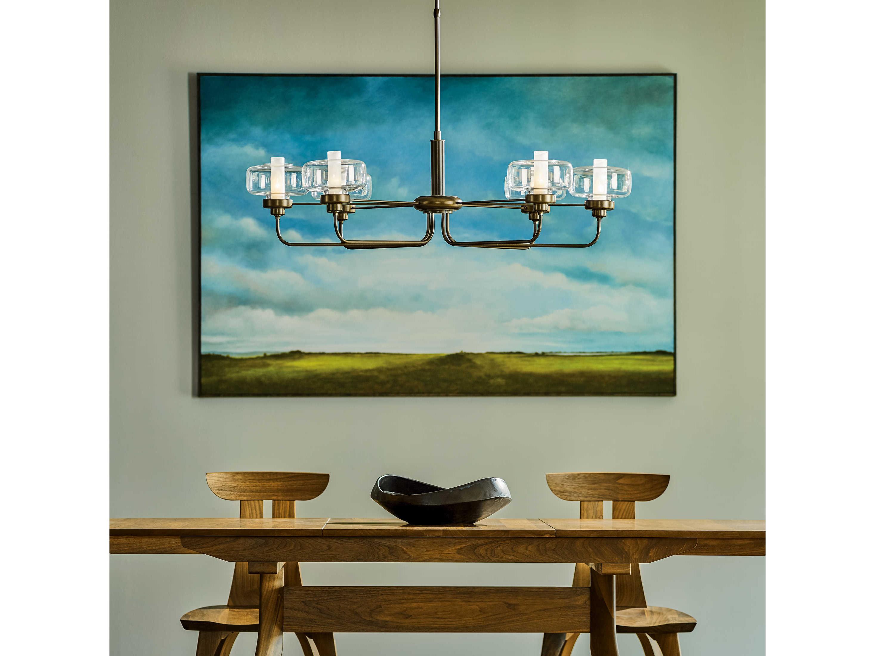 Hubbardton Forge Nola 6-Light Glass Island Pendant