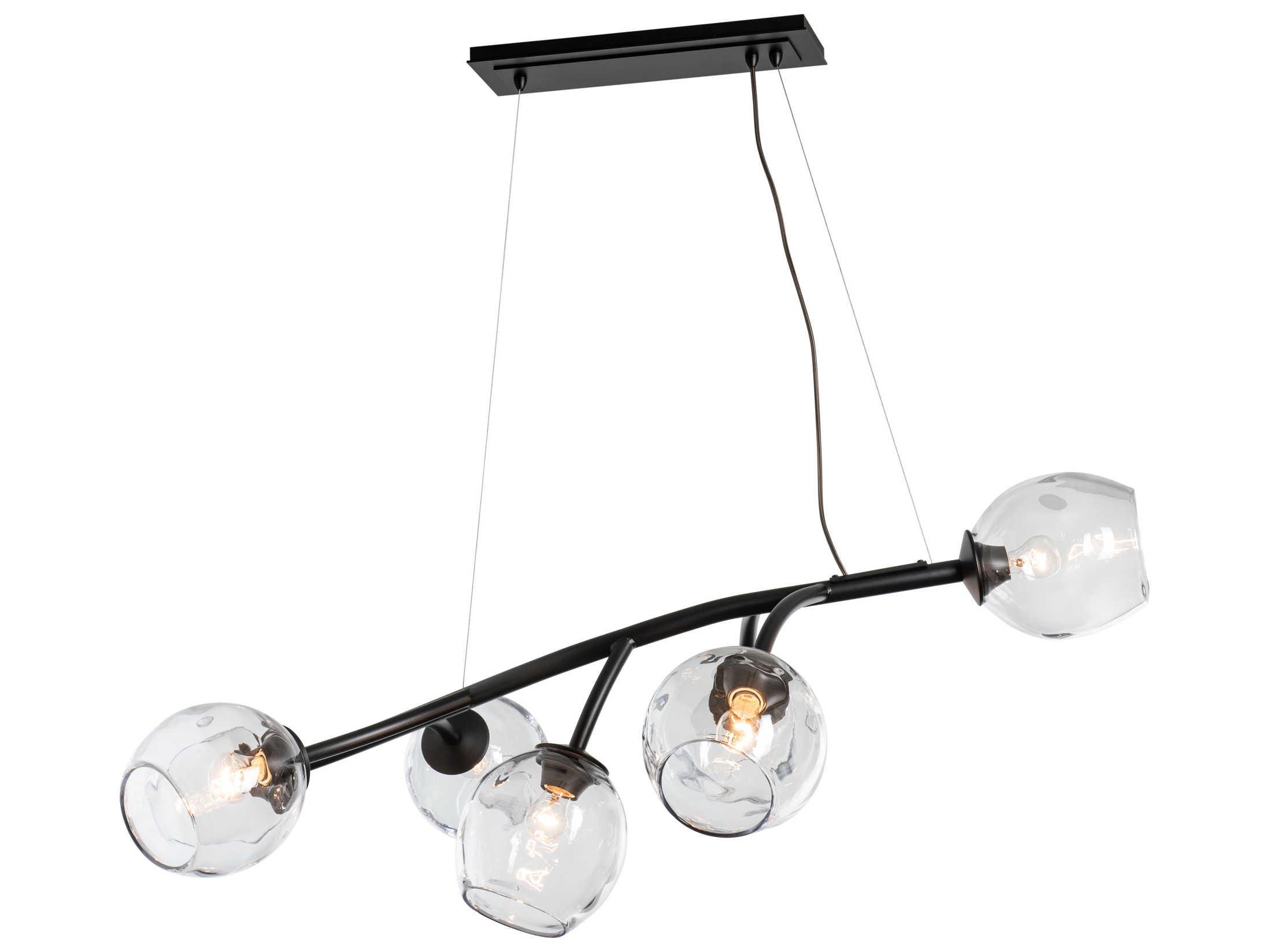 Hubbardton Forge Vine 7-Light Glass Linear Island Pendant