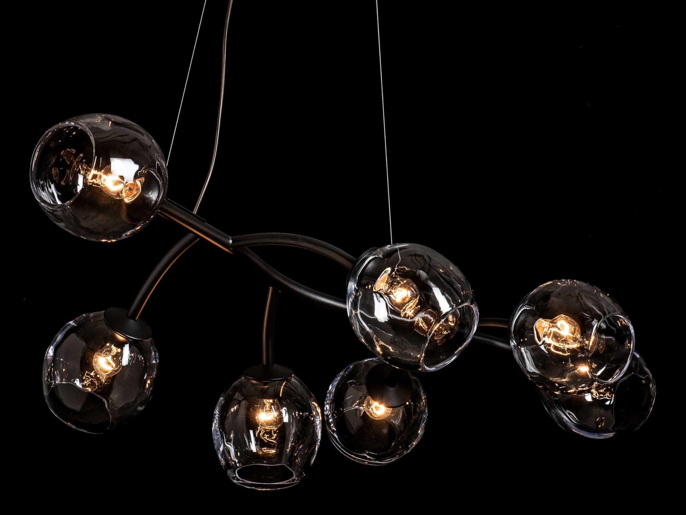Hubbardton Forge Vine 7-Light Glass Linear Island Pendant