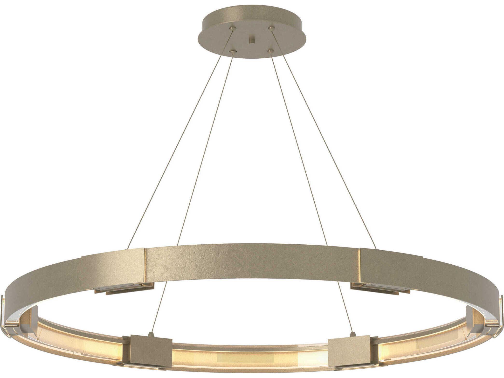 Hubbardton Forge Aura 12-Light Bronze Glass LED Round Pendant