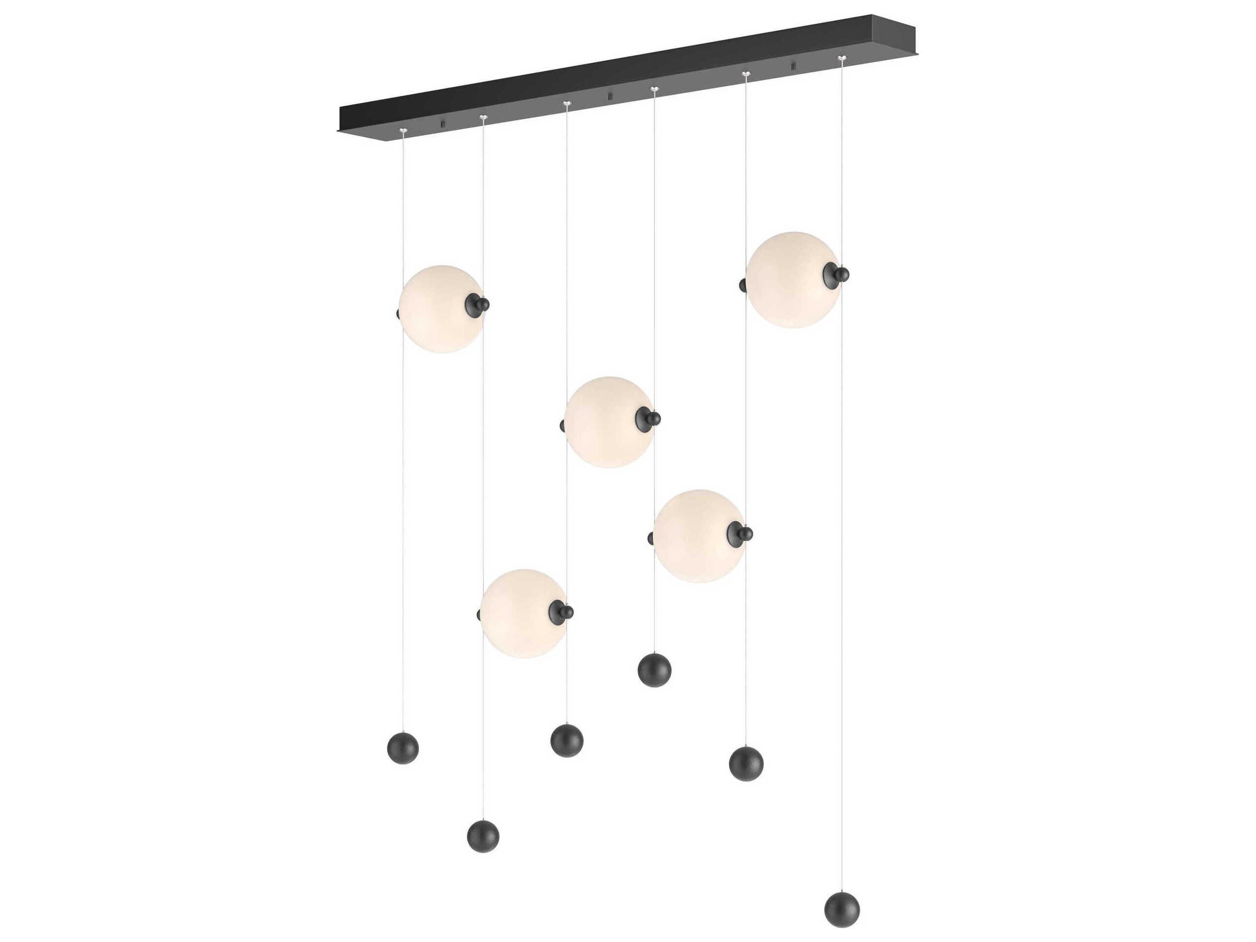 Hubbardton Forge Abacus 5-Light Glass LED Globe Linear Island Pendant