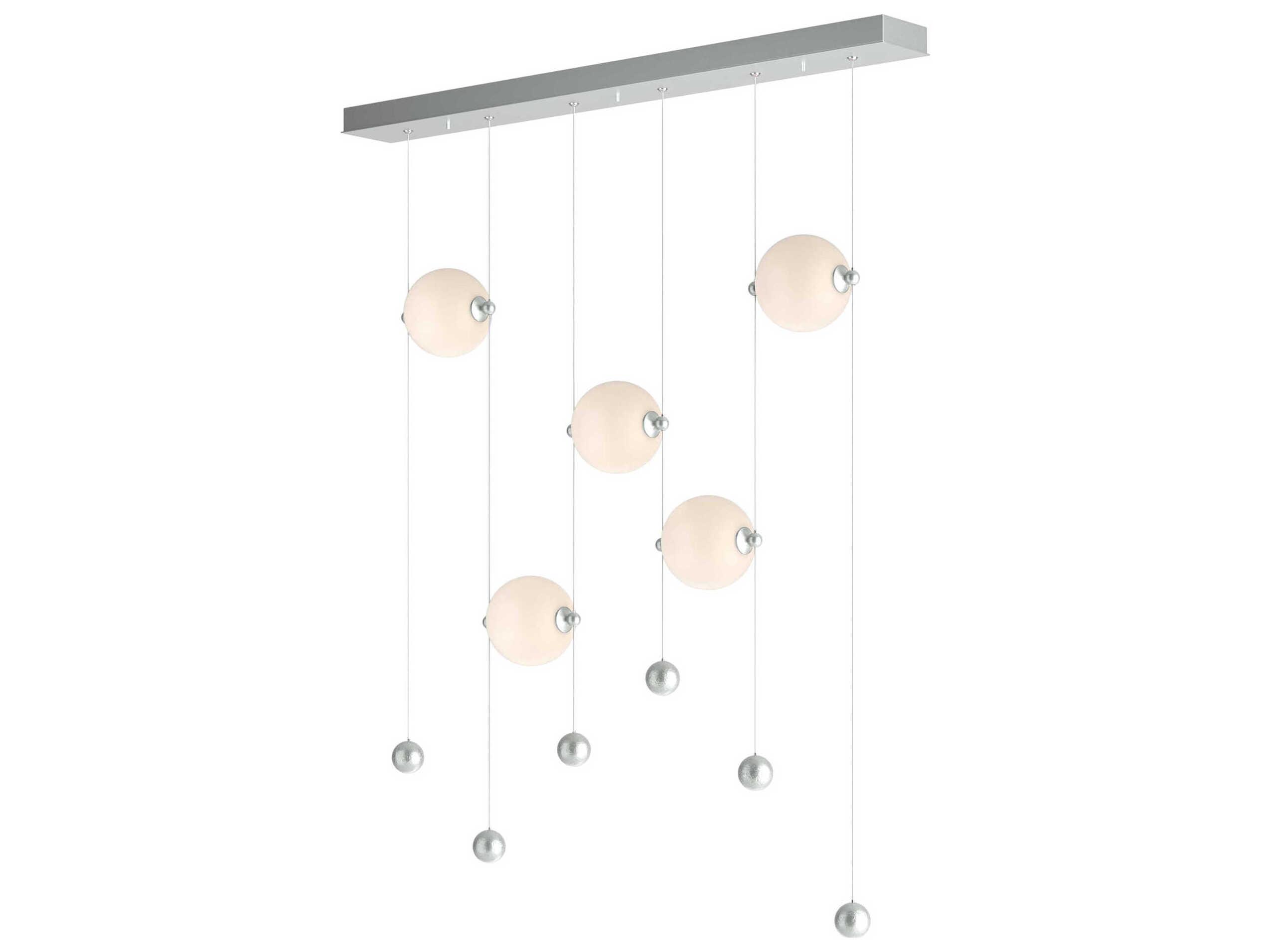 Hubbardton Forge Abacus 5-Light Glass LED Globe Linear Island Pendant