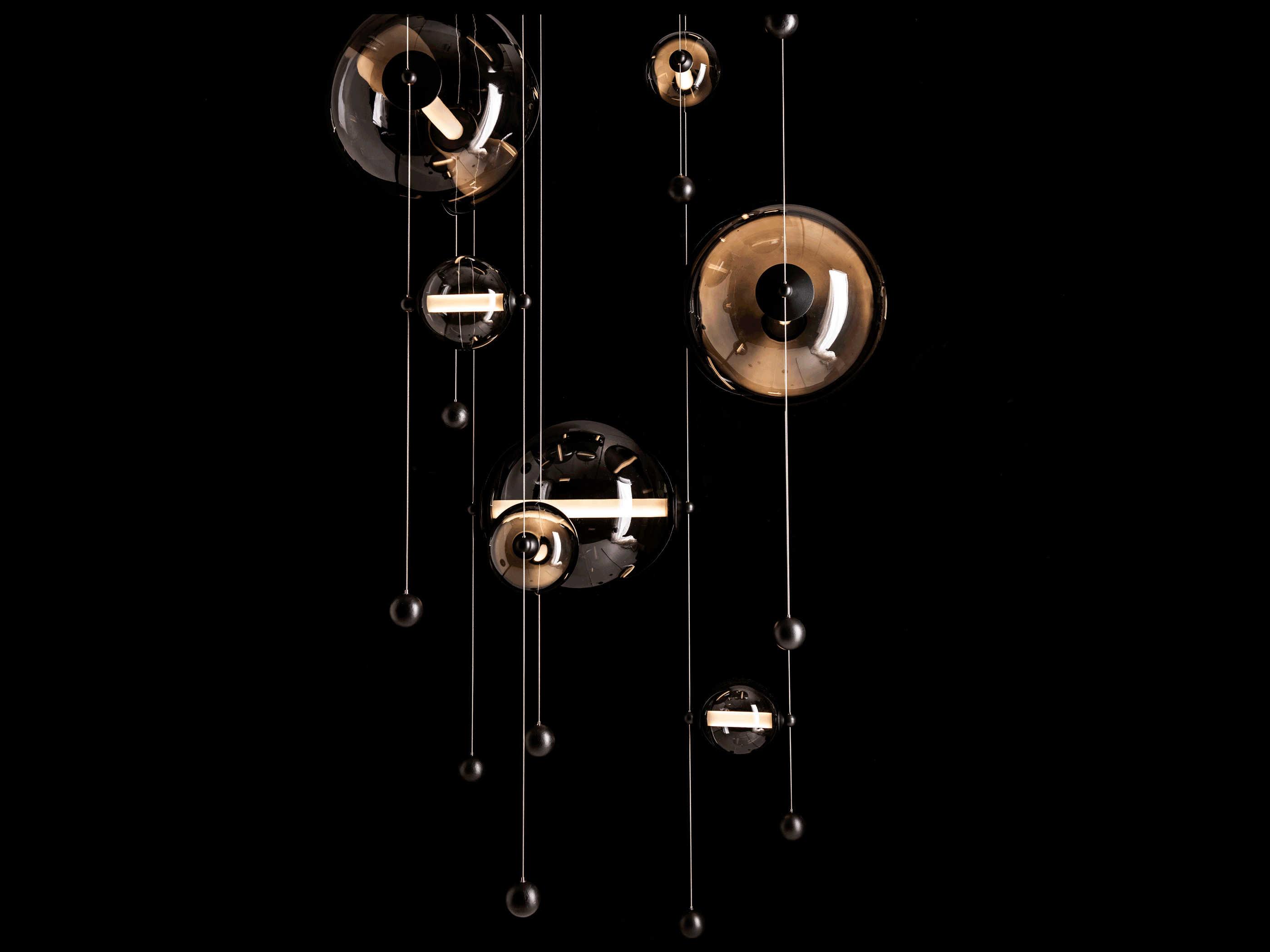 Hubbardton Forge Abacus 10-Light Glass LED Globe Pendant