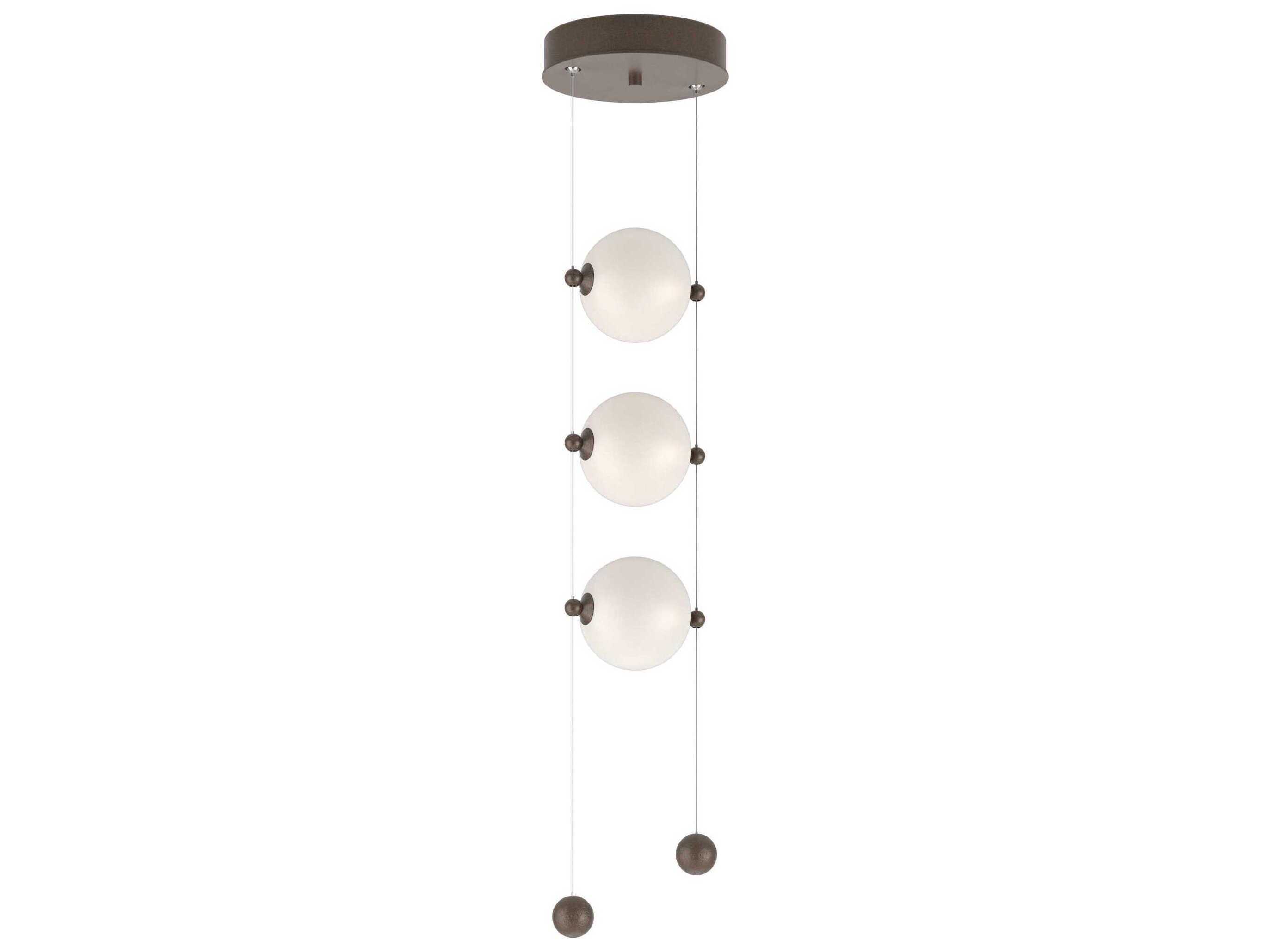 Hubbardton Forge Abacus 3-Light Glass LED Globe Mini Pendant