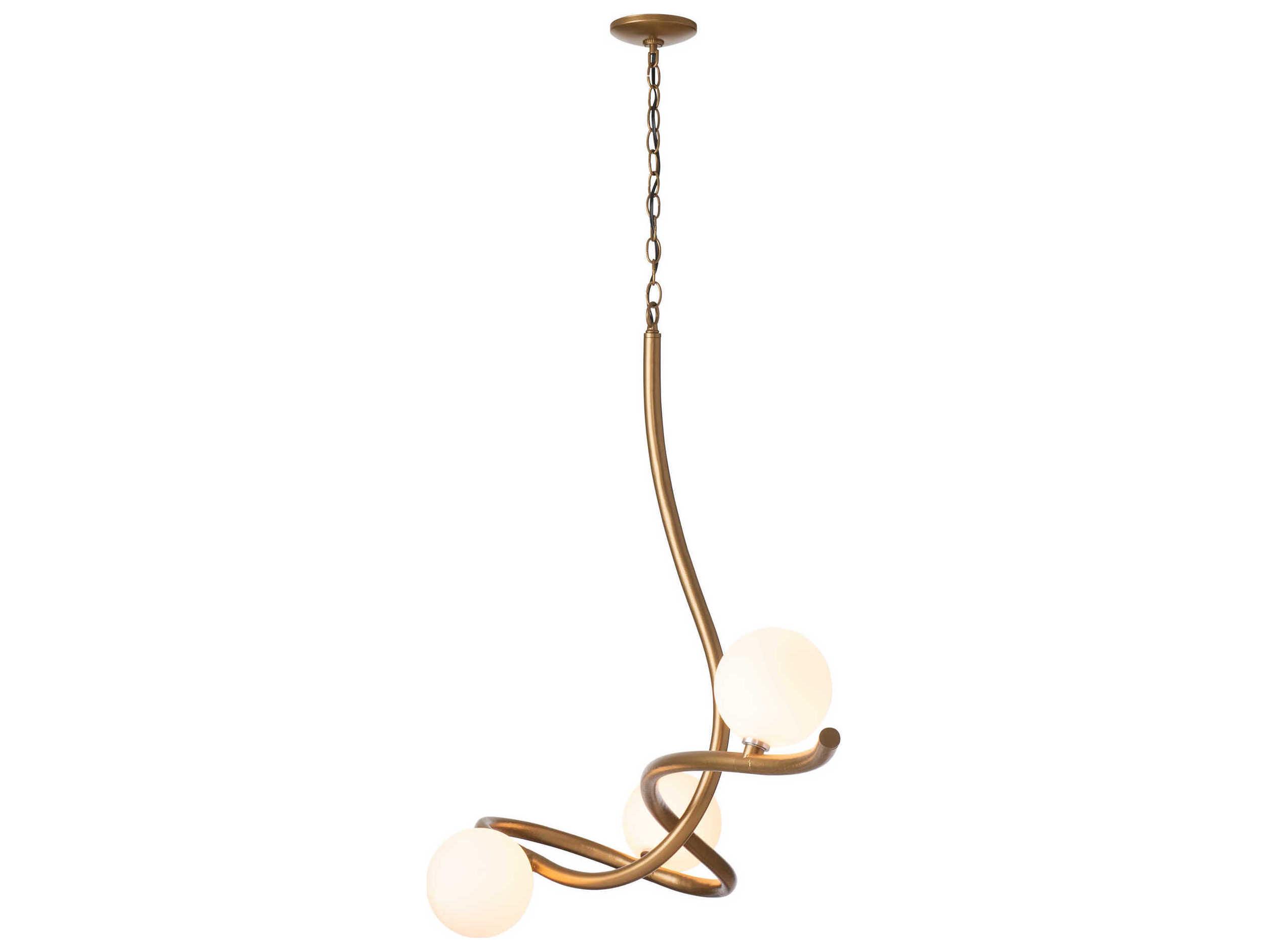 Hubbardton Forge Slide 3-Light Glass Globe Linear Pendant