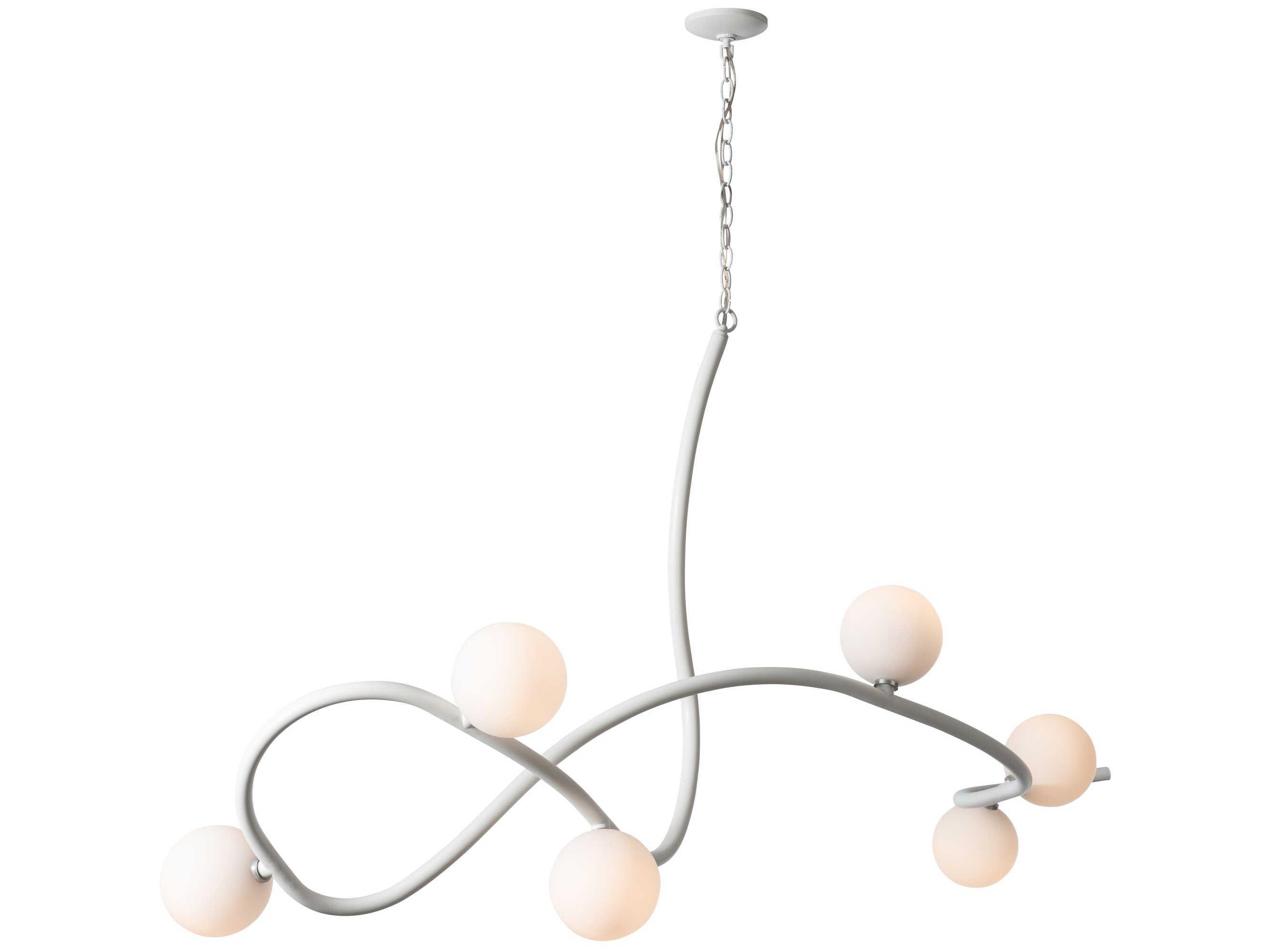 Hubbardton Forge Slide 6-Light Glass Globe Linear Island Pendant