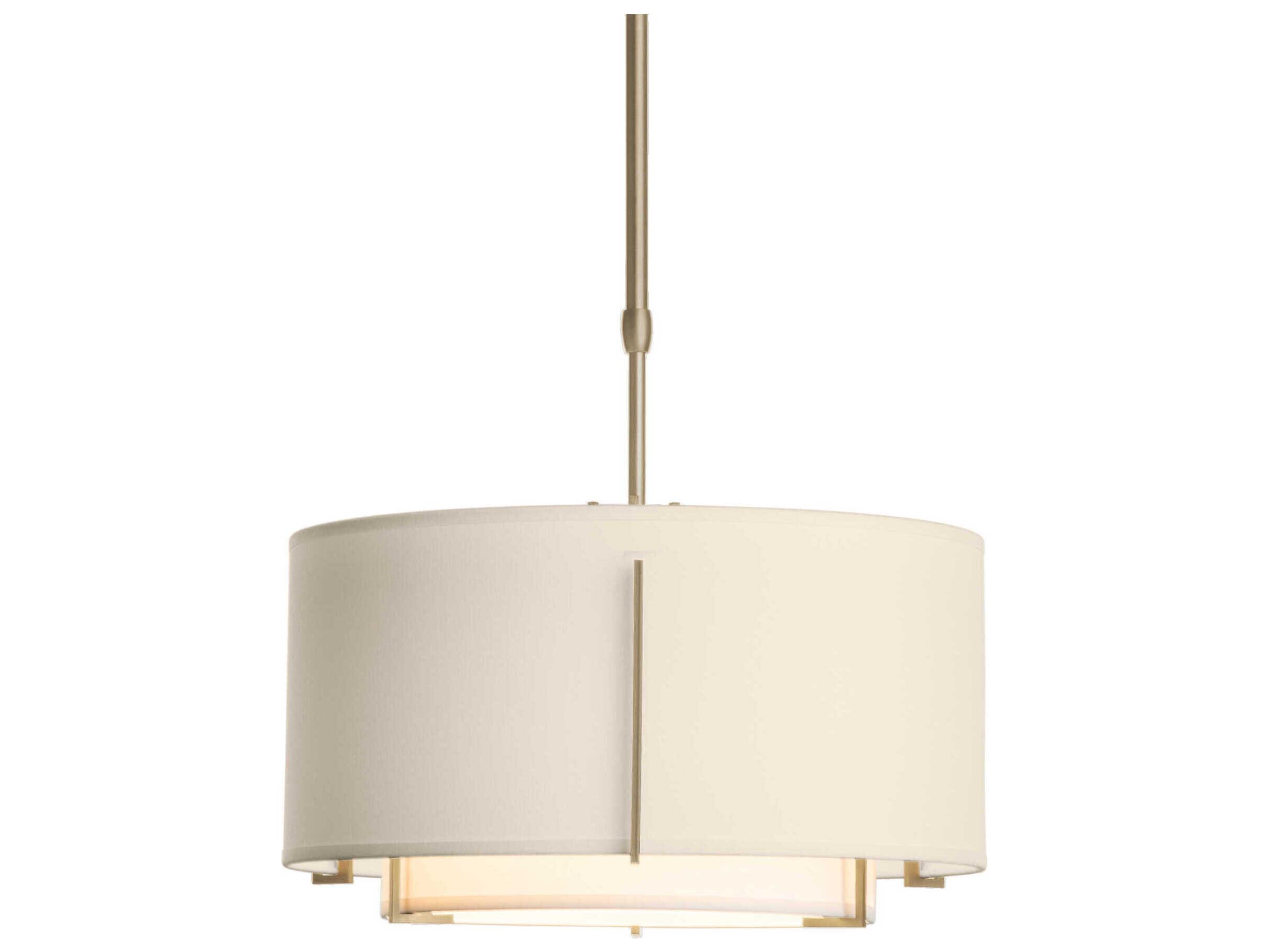 Hubbardton Forge Exos 1-Light Glass Drum Tiered Pendant