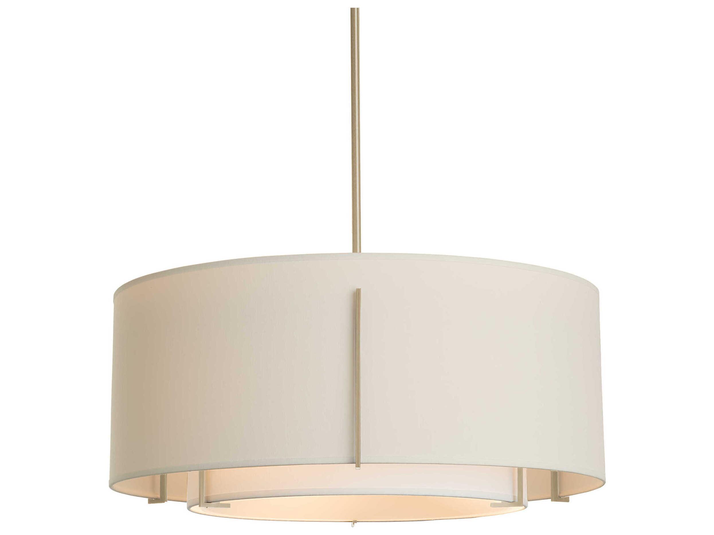 Hubbardton Forge Exos 3-Light Glass Drum Tiered Pendant