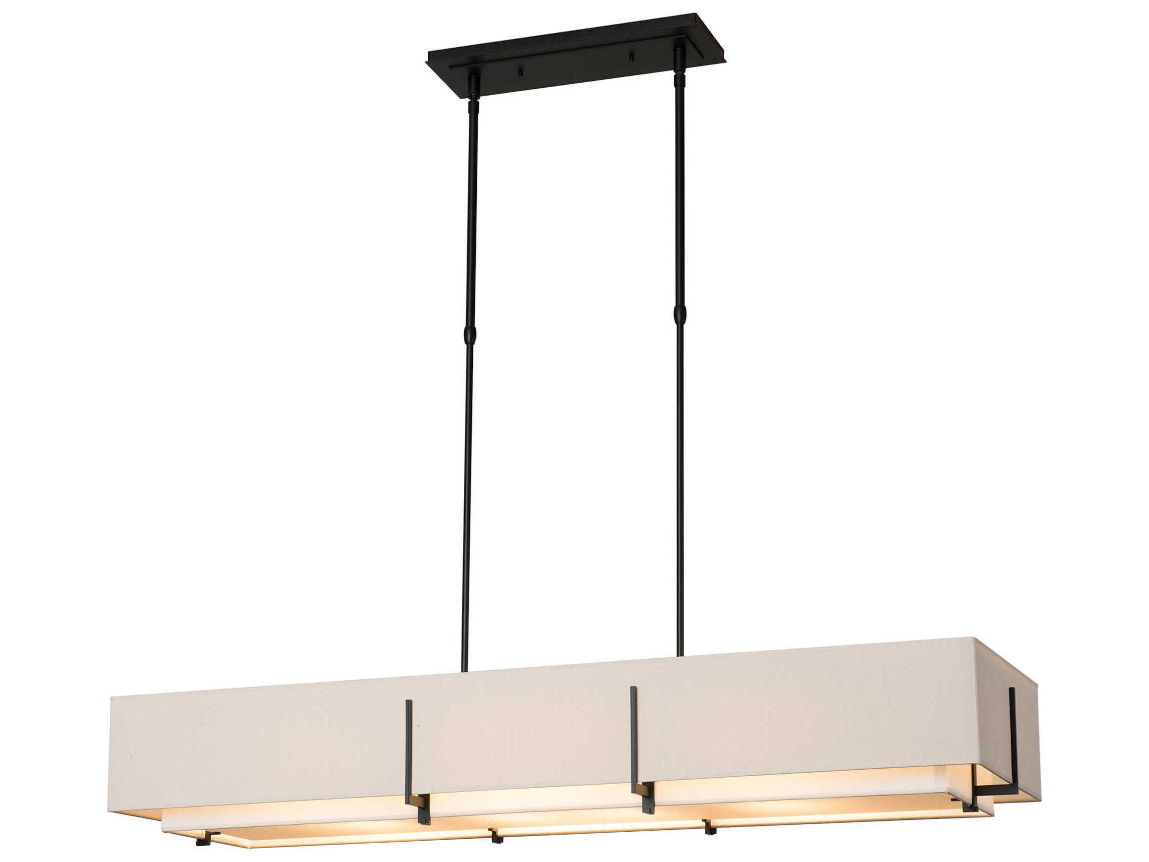 Hubbardton Forge Exos 4-Light Glass Linear Tiered Island Pendant