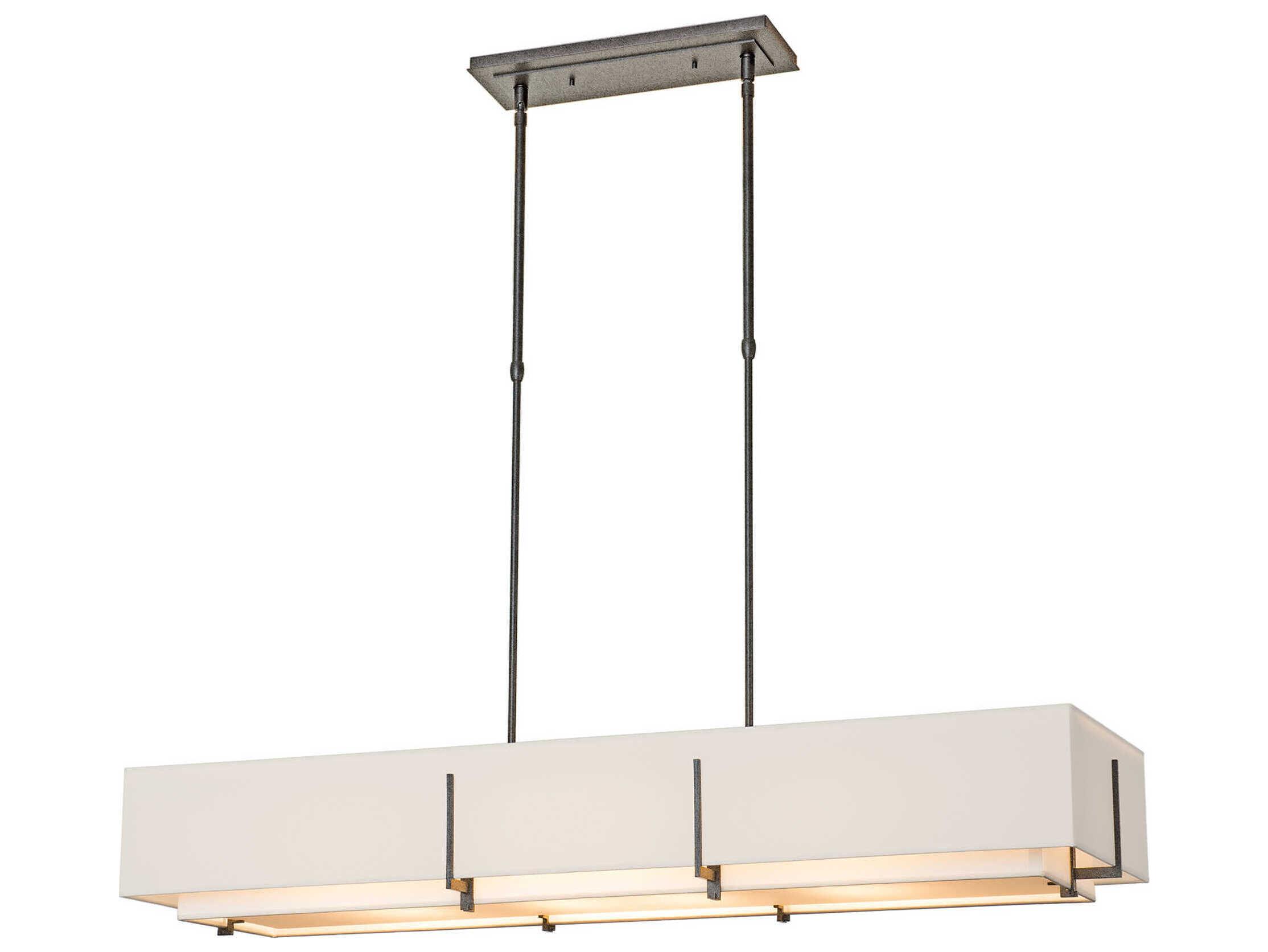 Hubbardton Forge Exos 4-Light Glass Linear Tiered Island Pendant