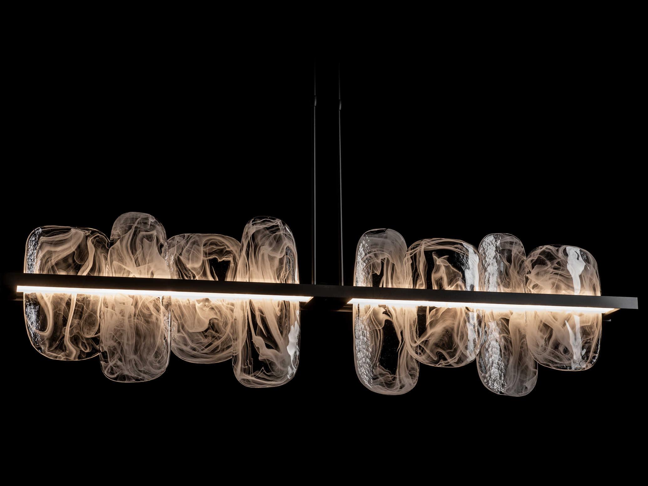 Hubbardton Forge Vitre 1-Light Glass LED Geometric Linear Island Pendant