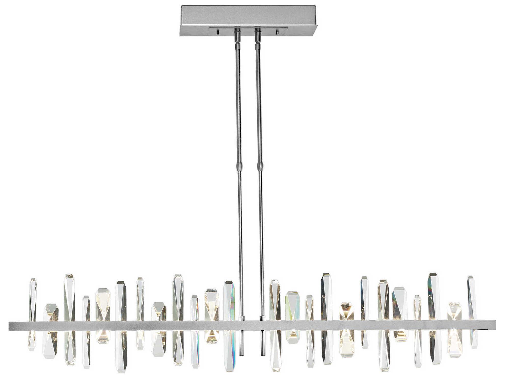 Hubbardton Forge Solitude 1-Light Crystal LED Geometric Linear Island Pendant