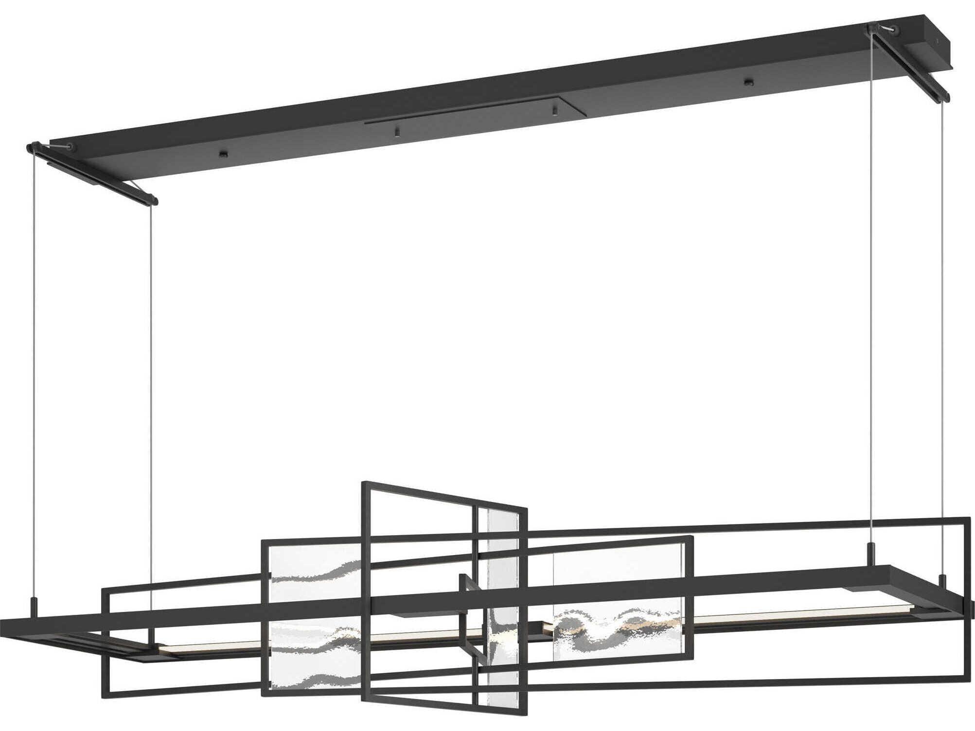 Hubbardton Forge Summer 1-Light Glass LED Geometric Linear Island Pendant