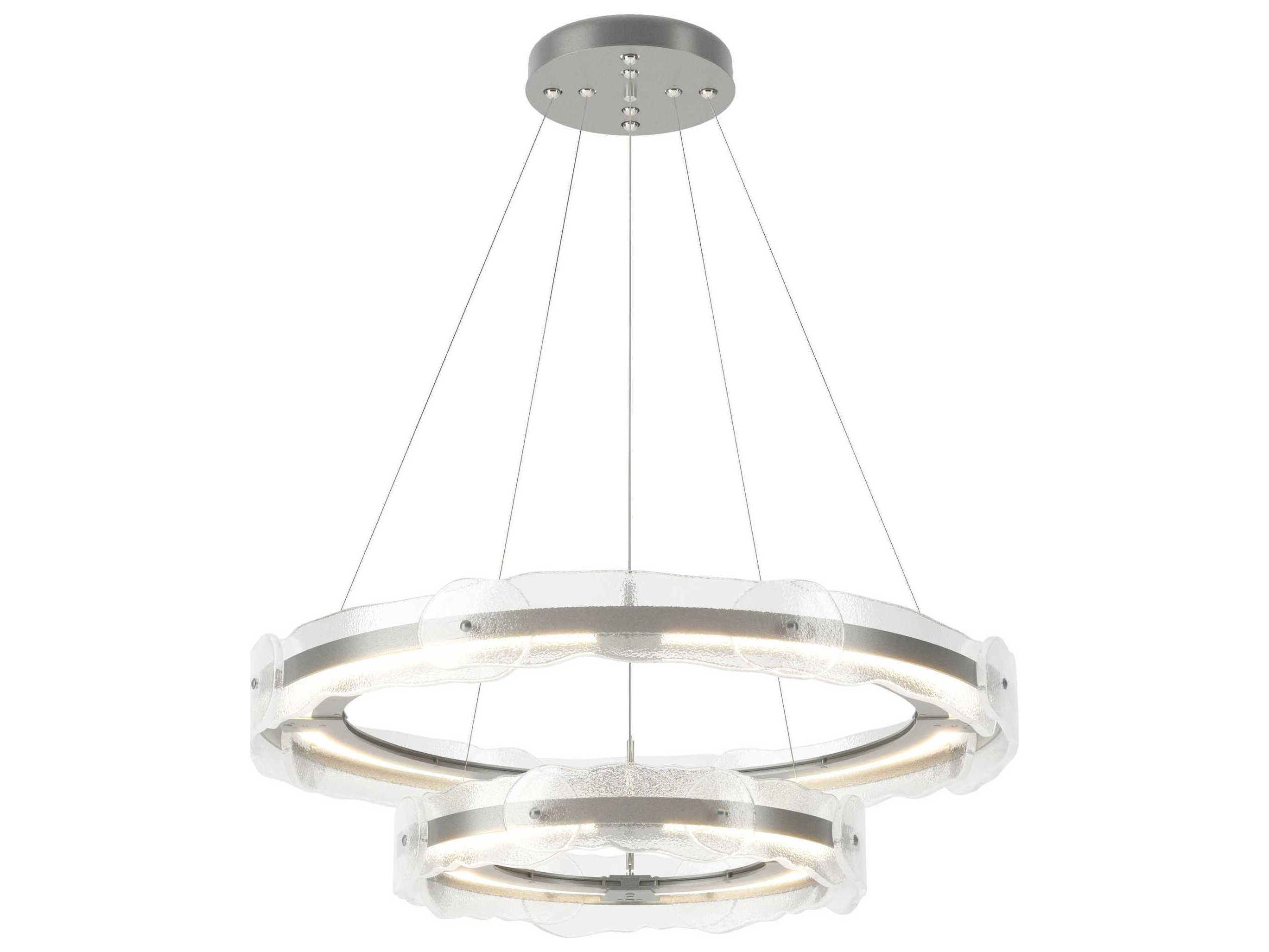 Hubbardton Forge Solstice 1-Light Glass LED Round Tiered Pendant