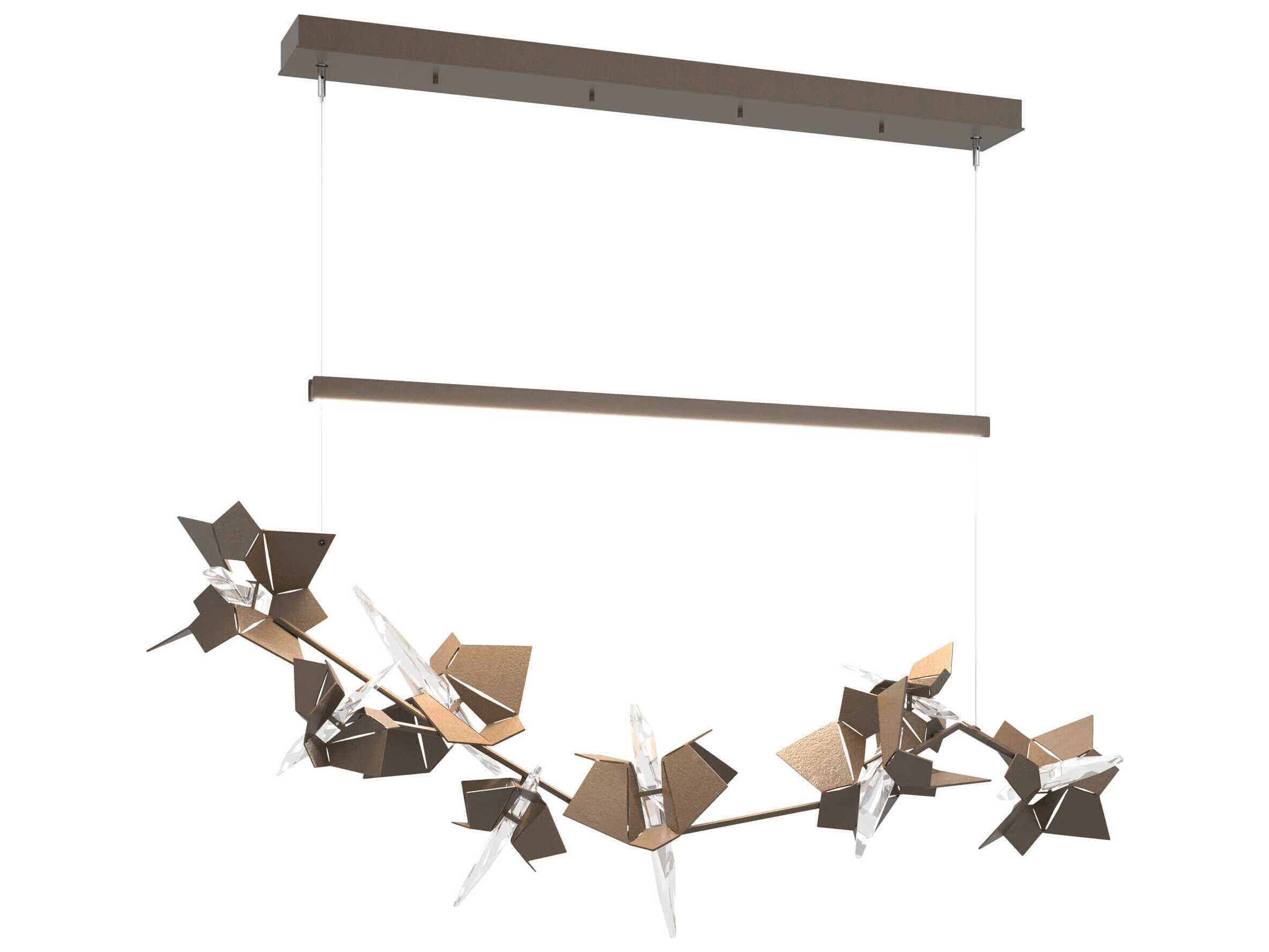 Hubbardton Forge Belladonna 1-Light Crystal LED Linear Island Pendant