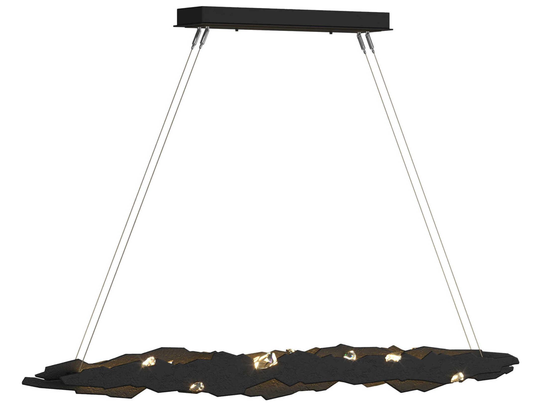 Hubbardton Forge Trove 1-Light Crystal LED Linear Island Pendant