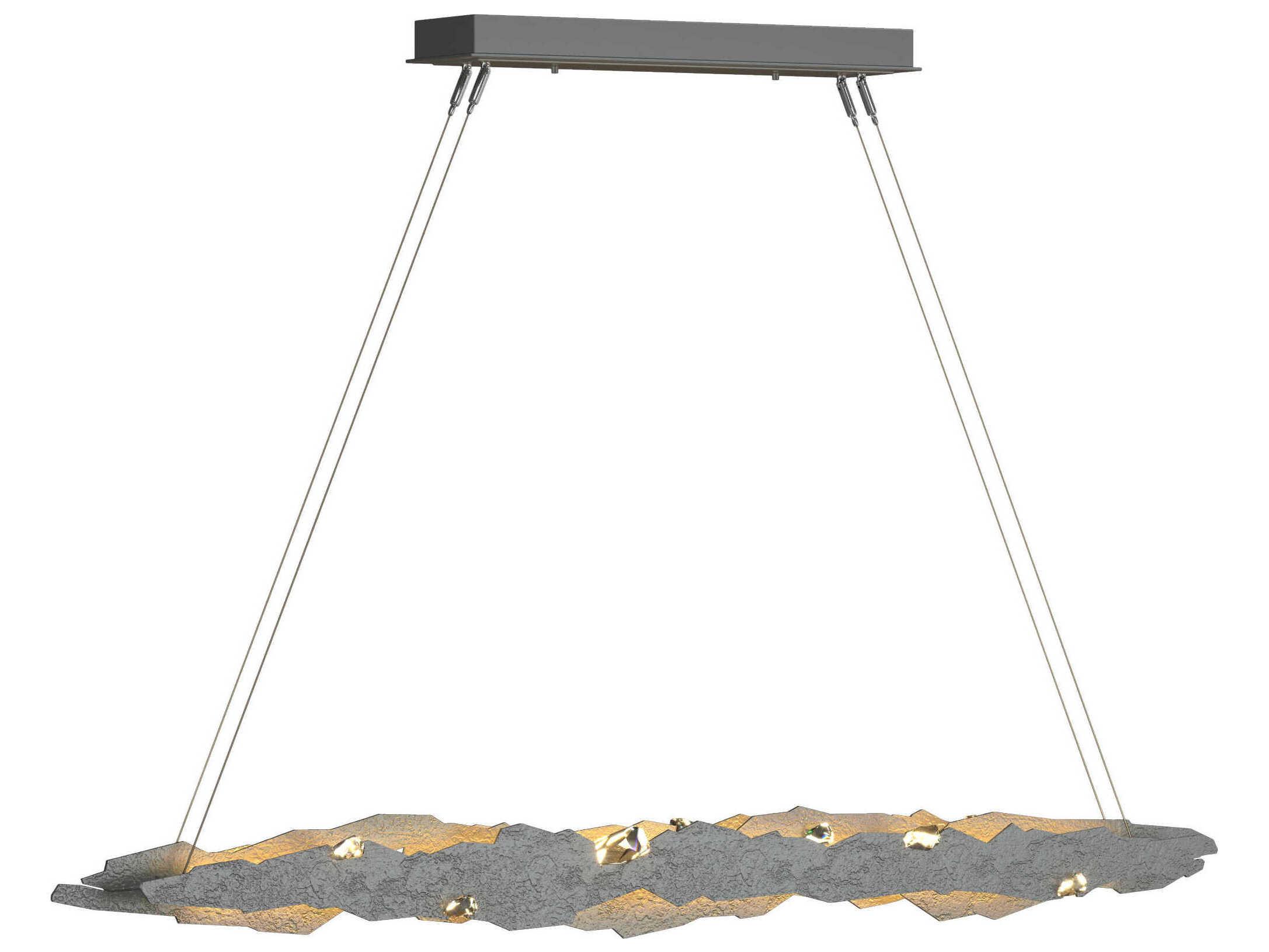 Hubbardton Forge Trove 1-Light Crystal LED Linear Island Pendant