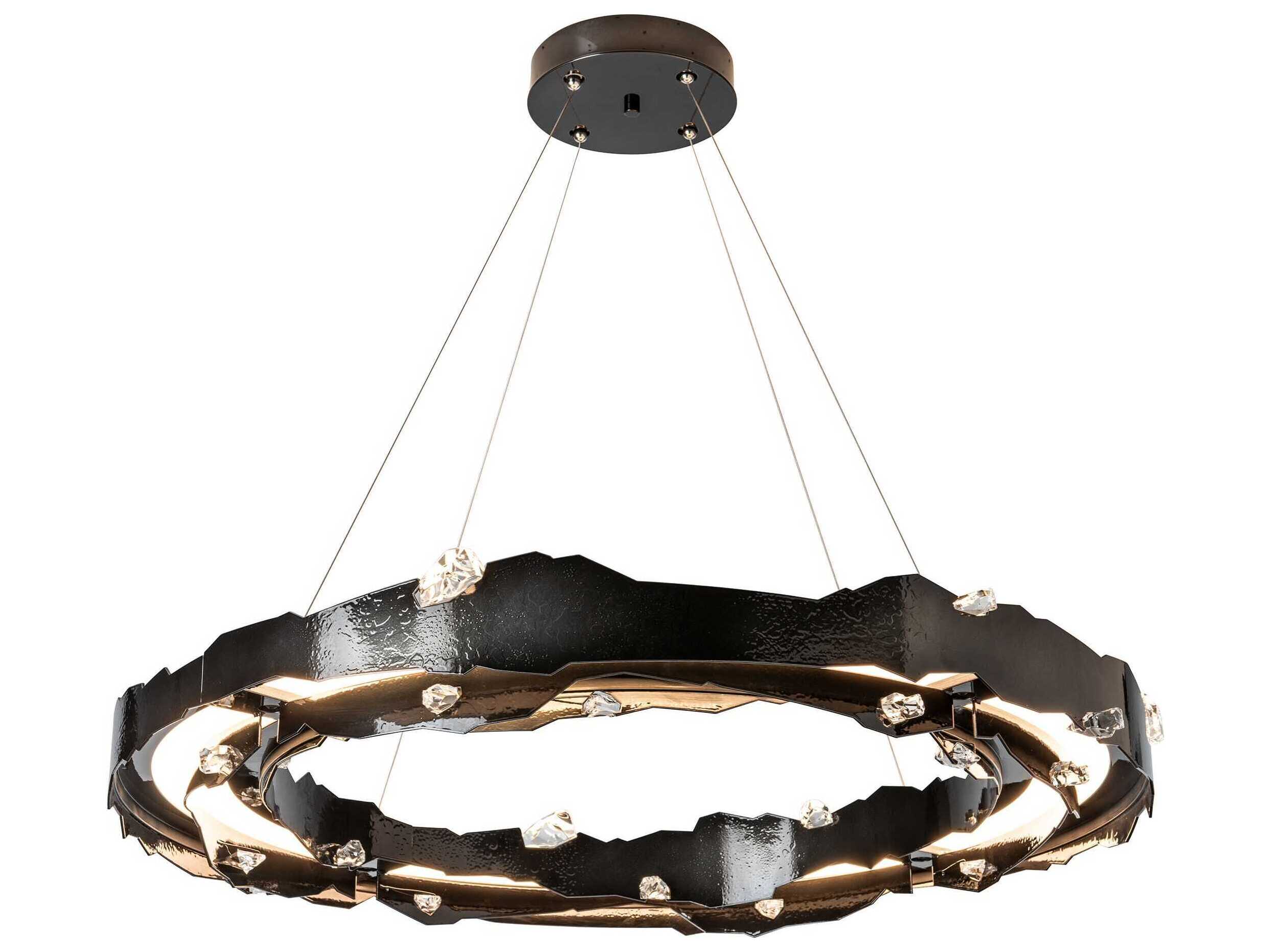 Hubbardton Forge Trove Black Round Pendant