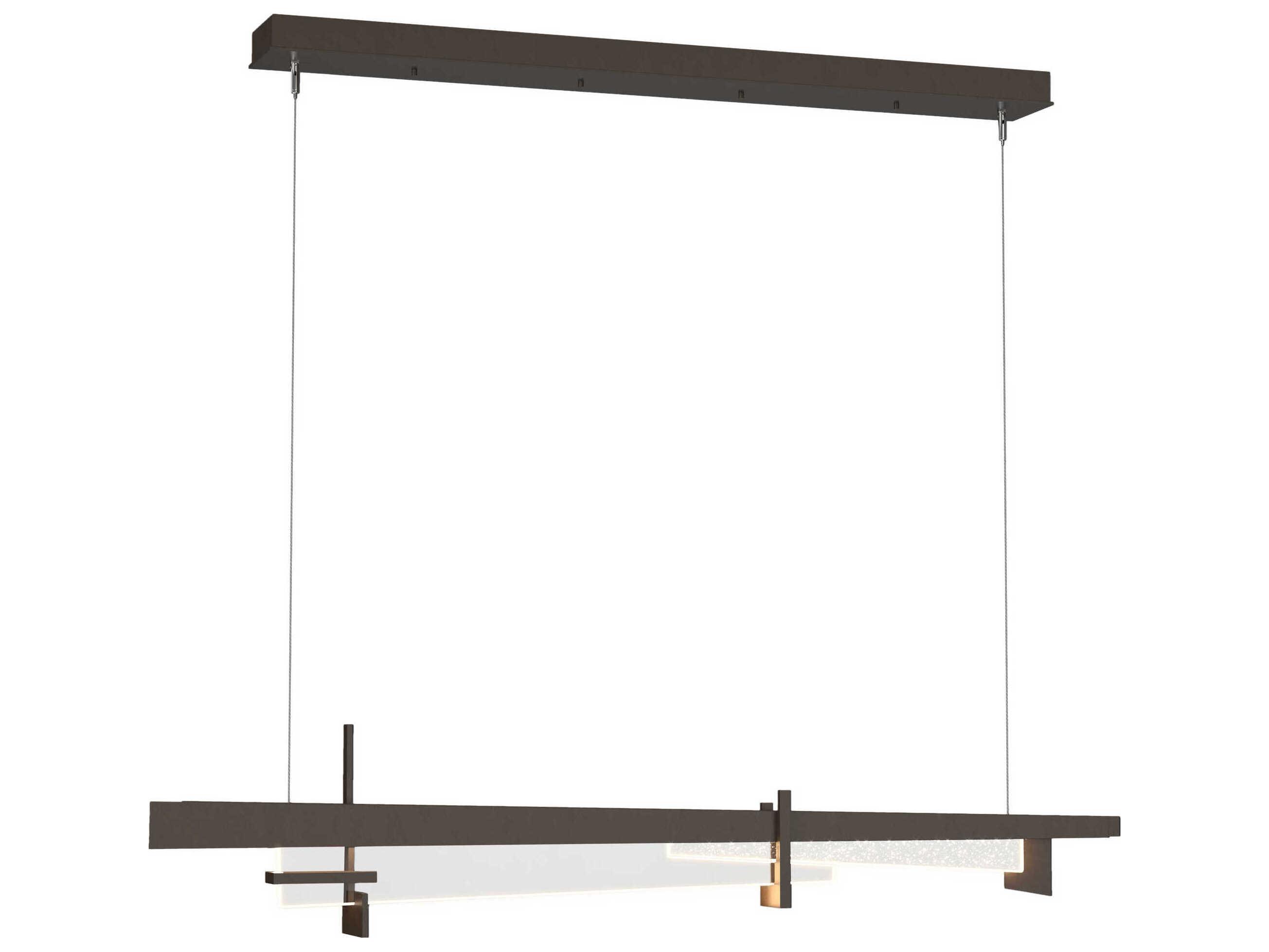Hubbardton Forge Tenon 1-Light Clear Glass Geometric Linear Island Pendant